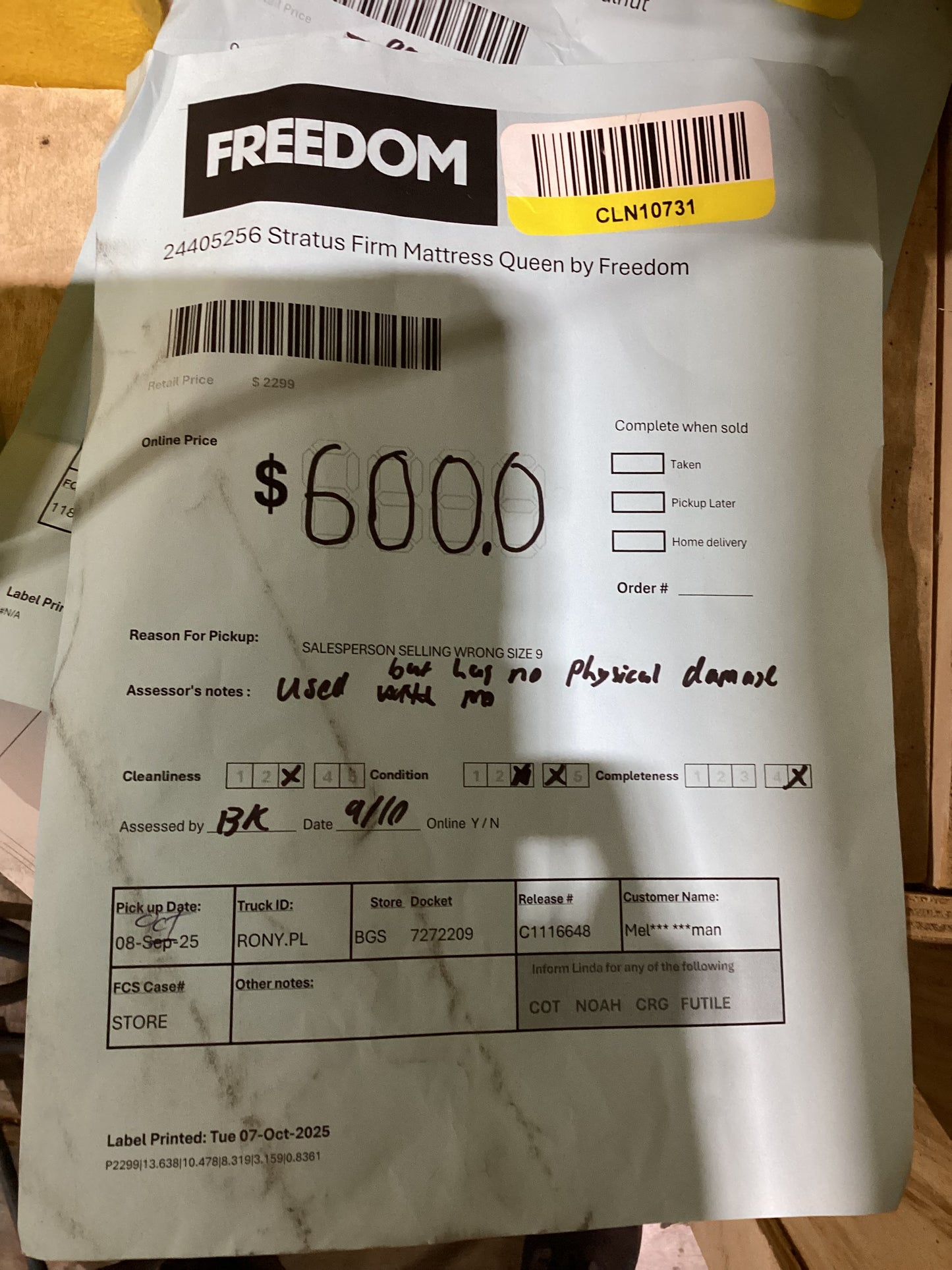 NSW CLN10731 Stratus Firm Mattress Queen