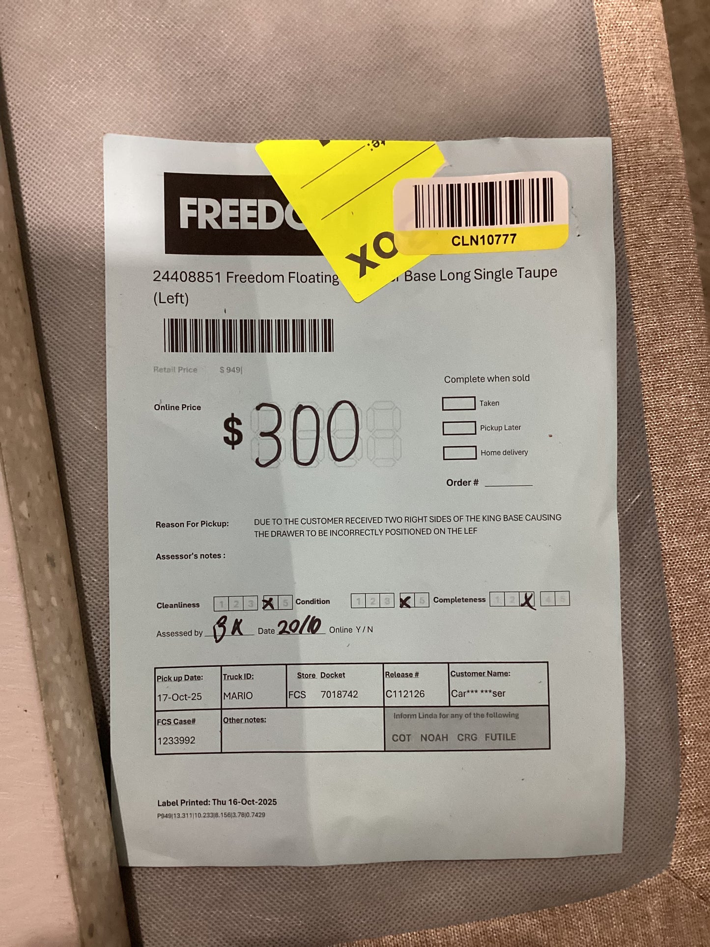 NSW CLN10777 Freedom Floating Long Single Taupe