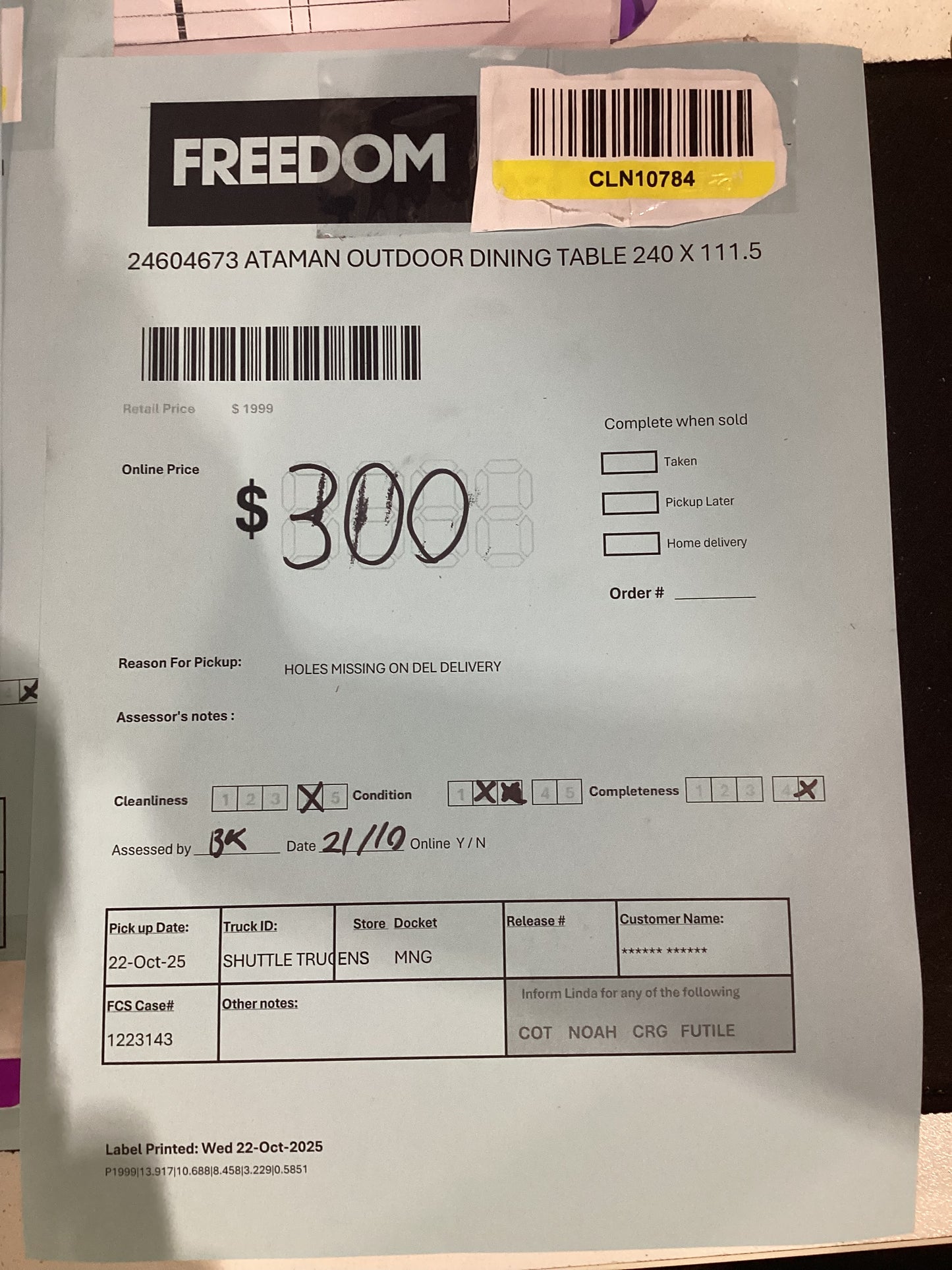 NSW CLN10784 Ataman Outdoor Dining Table 240x111.5cm