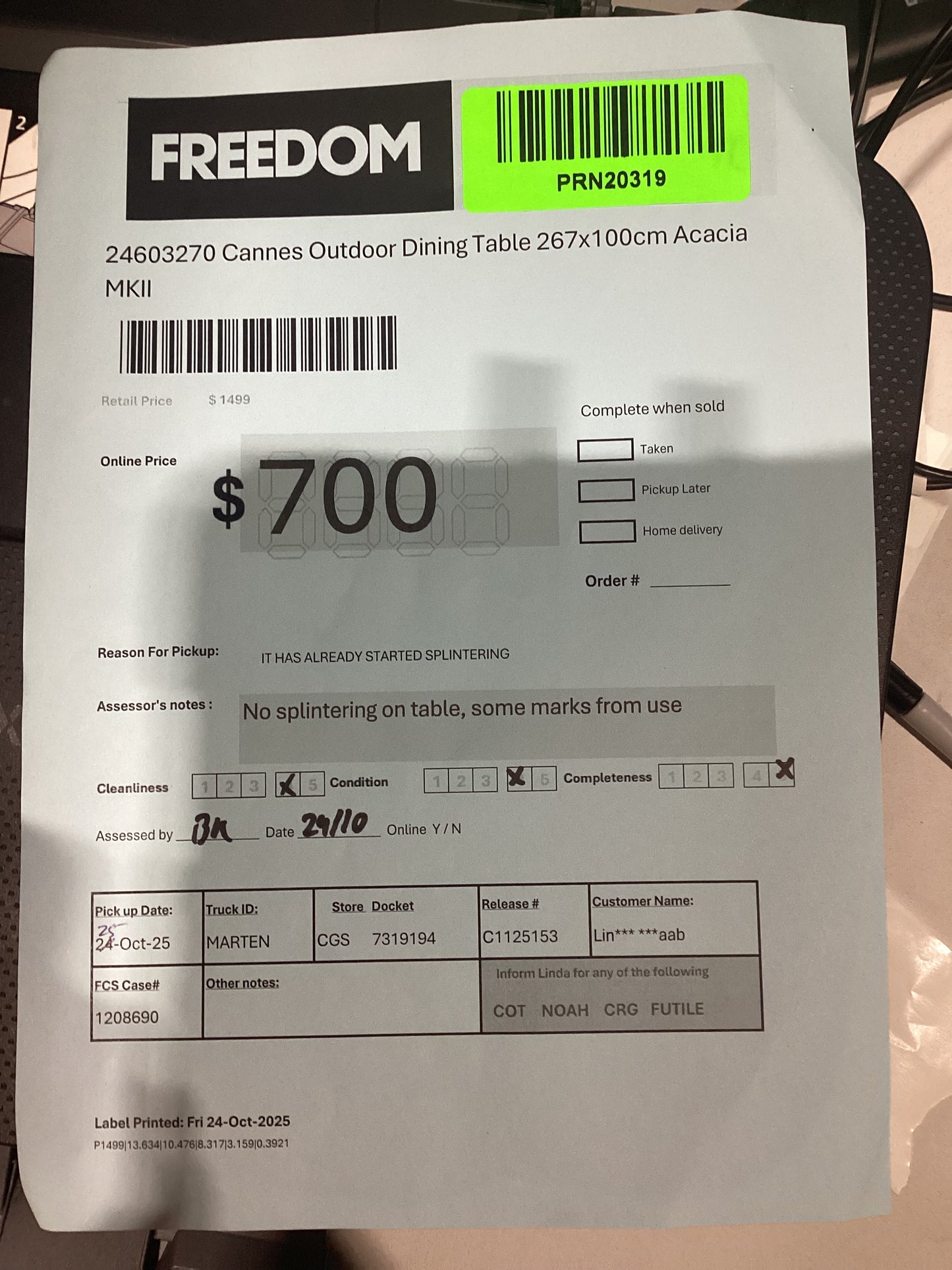 NSW PRN20319 Cannes Outdoor Dining Table 267x100cm Acacia MKII