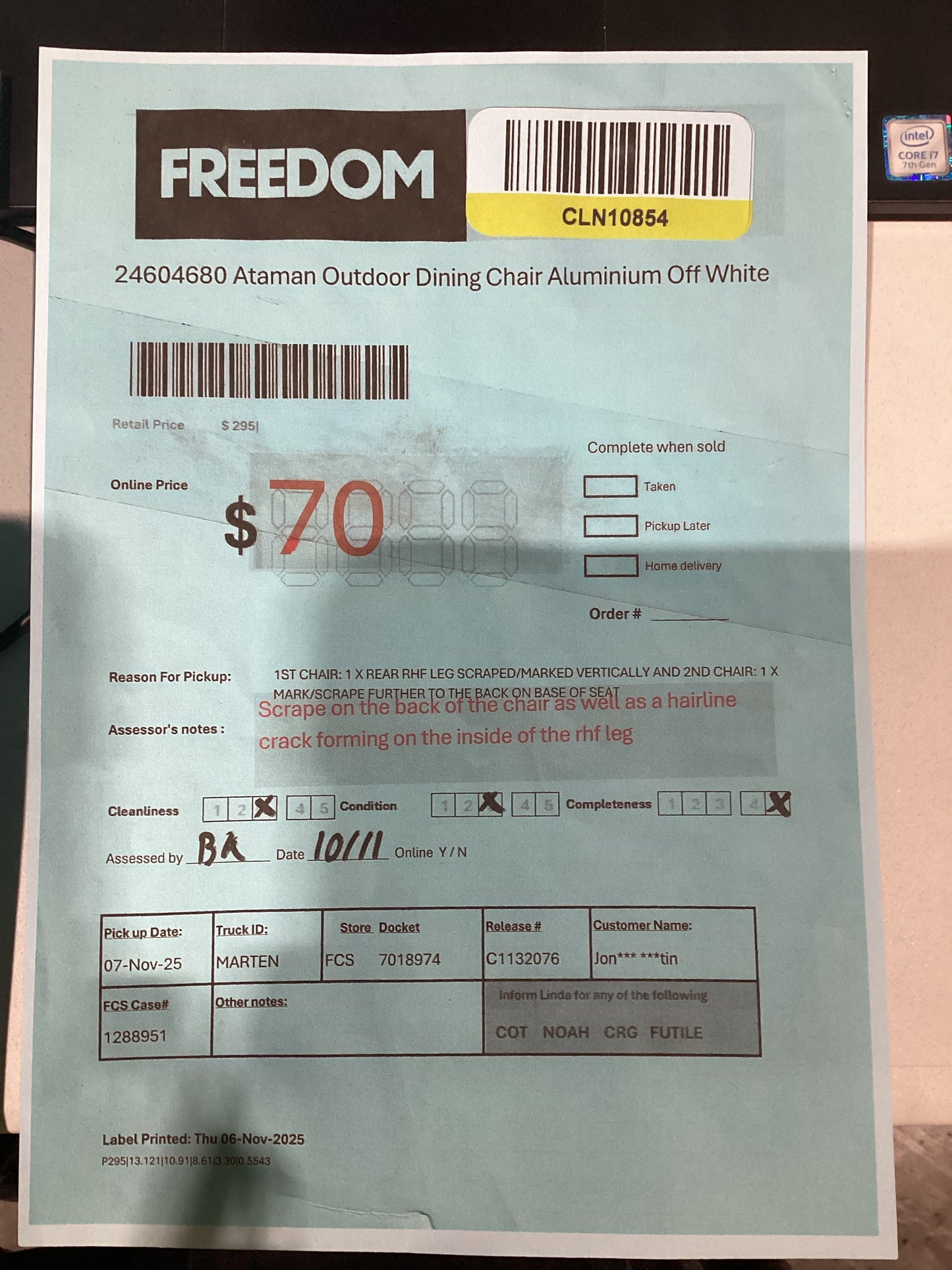 NSW CLN10854 Ataman Outdoor Dining Chair Aluminium Off White