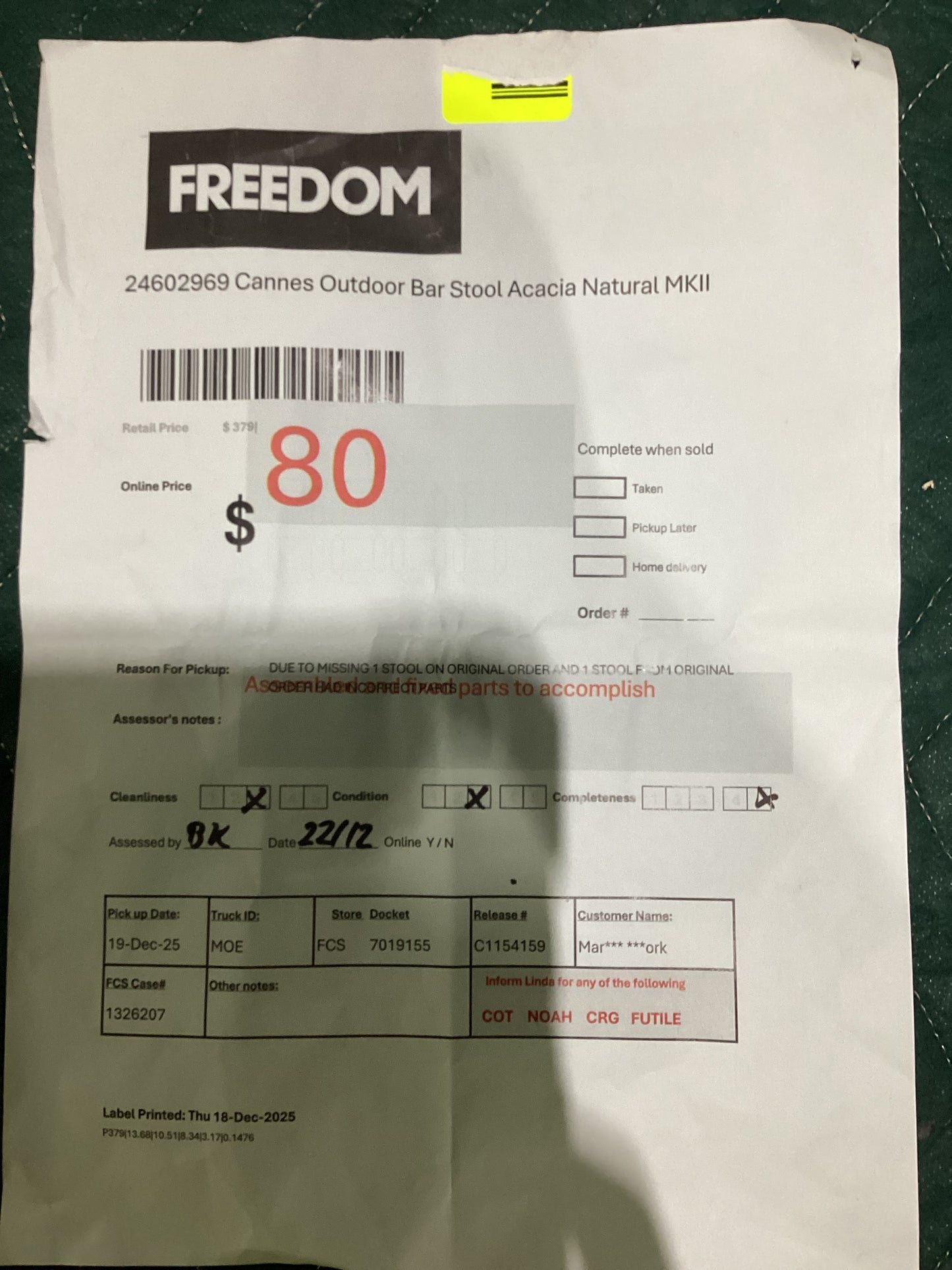 NSW CLN10970 Cannes Outdoor Bar Stool Acacia Natural MKII