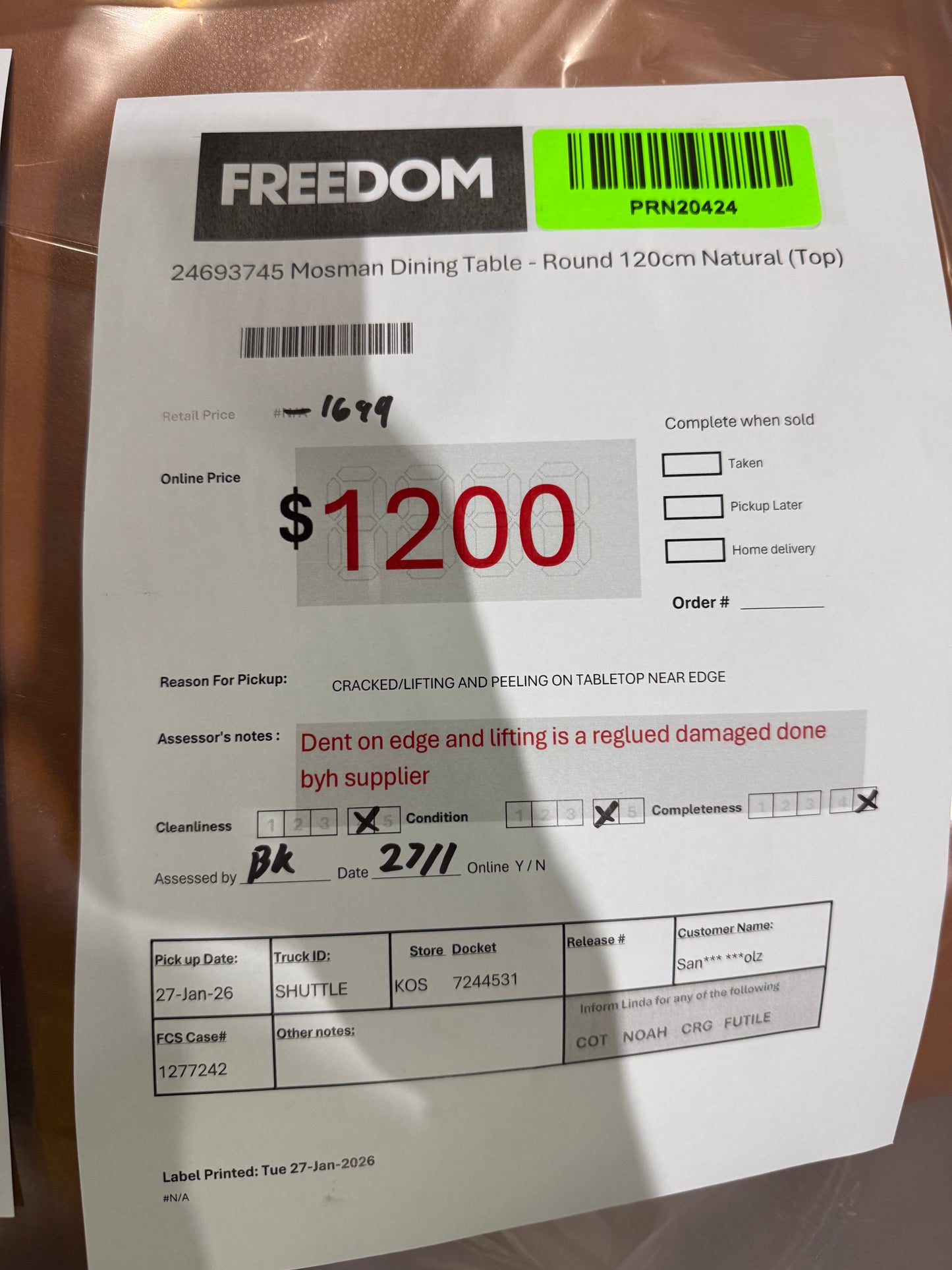 NSW MT24607 Mosman Dining Table Round 120cm Natural