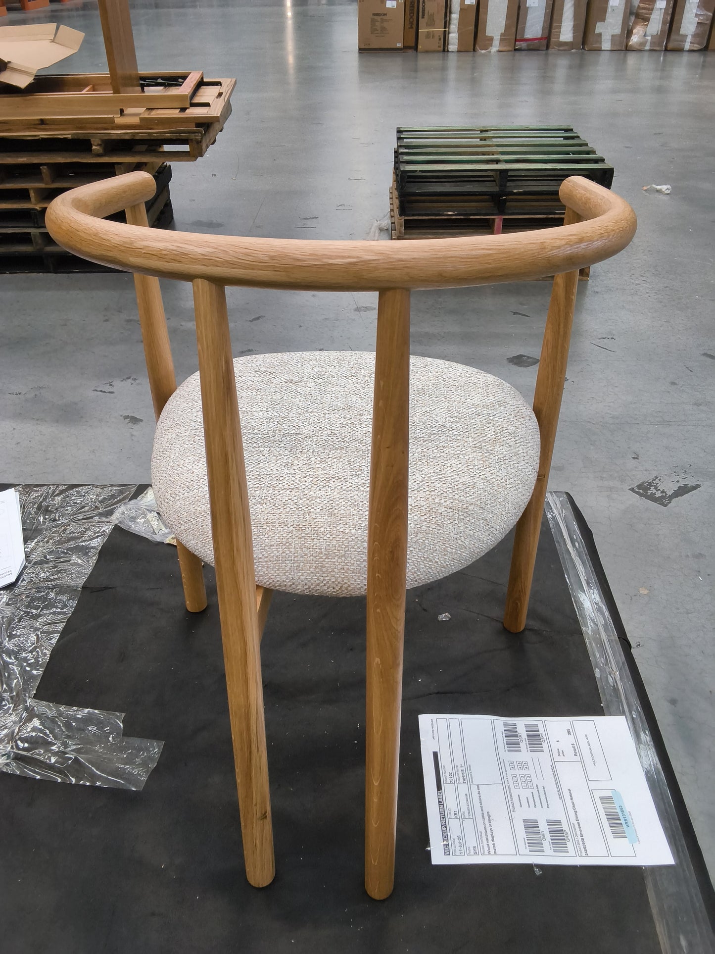 VICDC CLV20316 Emerson Dining Chair Natural
