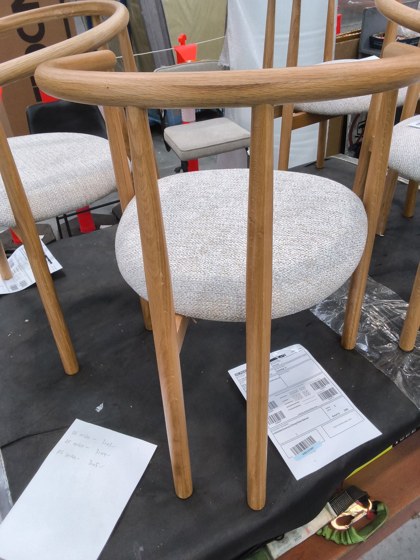 VICDC CLV20315 Emerson Dining Chair Natural