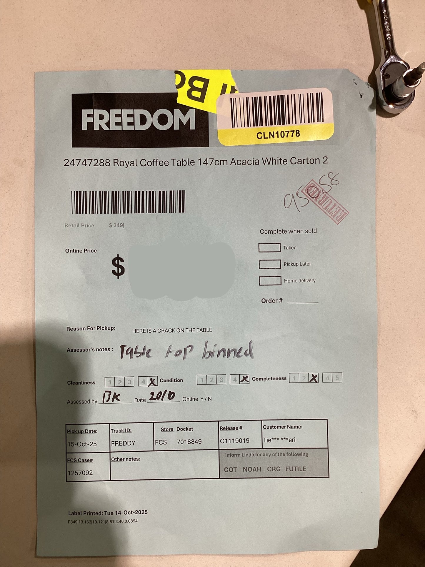 NSW MT24535 Royal Coffee Table