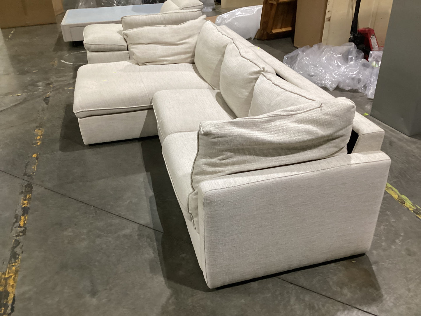 NSW MT24520 Sorrento Modular Sofa Bed 3S RAF + LAF Chaie Alpha Natural