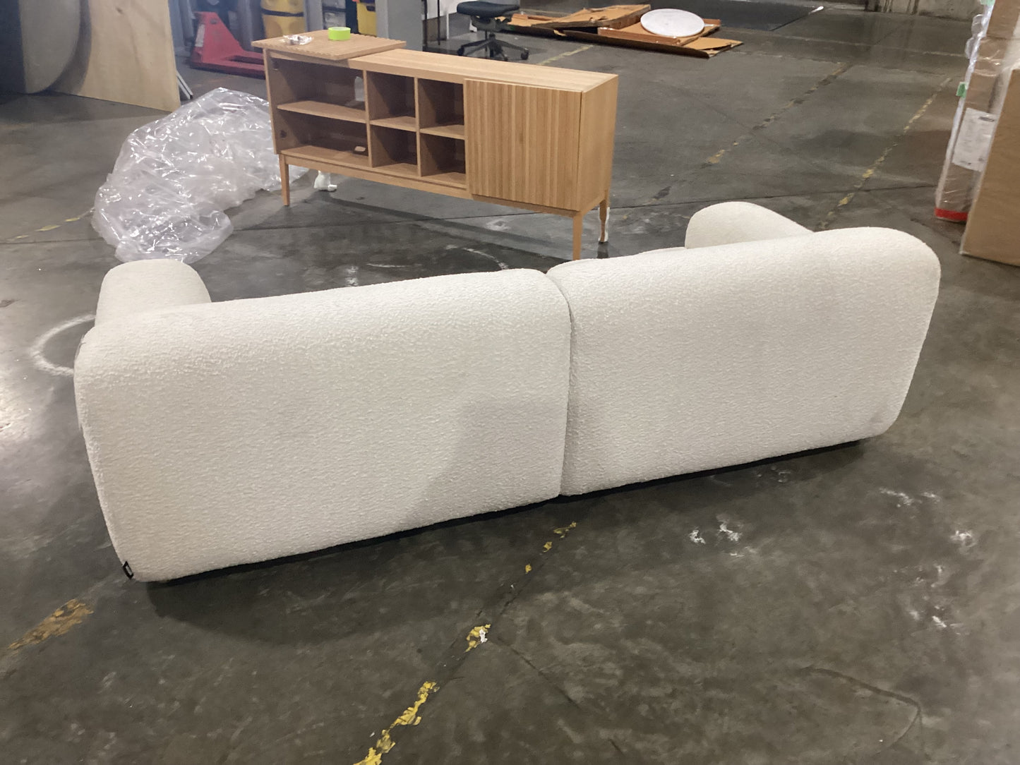 NSW CLN10807 Aero Sofa 3S Jacquard Boucle Cream