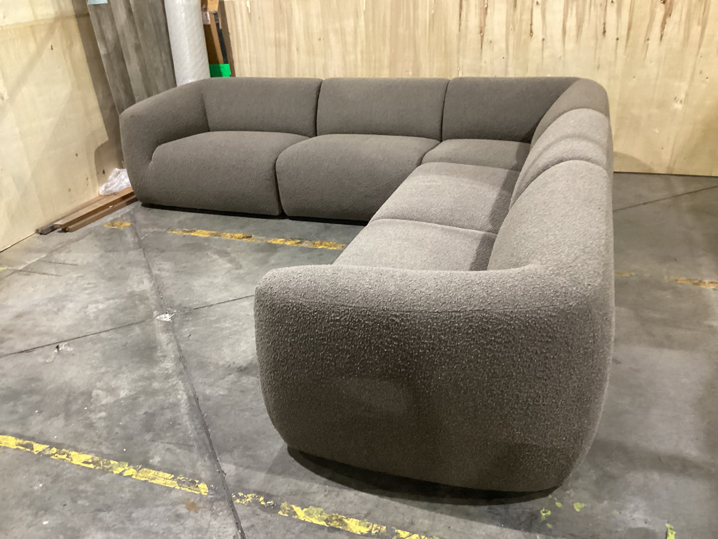 NSW MT24558 Zepplyn Modular 1s RAF+2 Armless 1s+Corner+ 1s LAF Jacquard Bocule Coffee