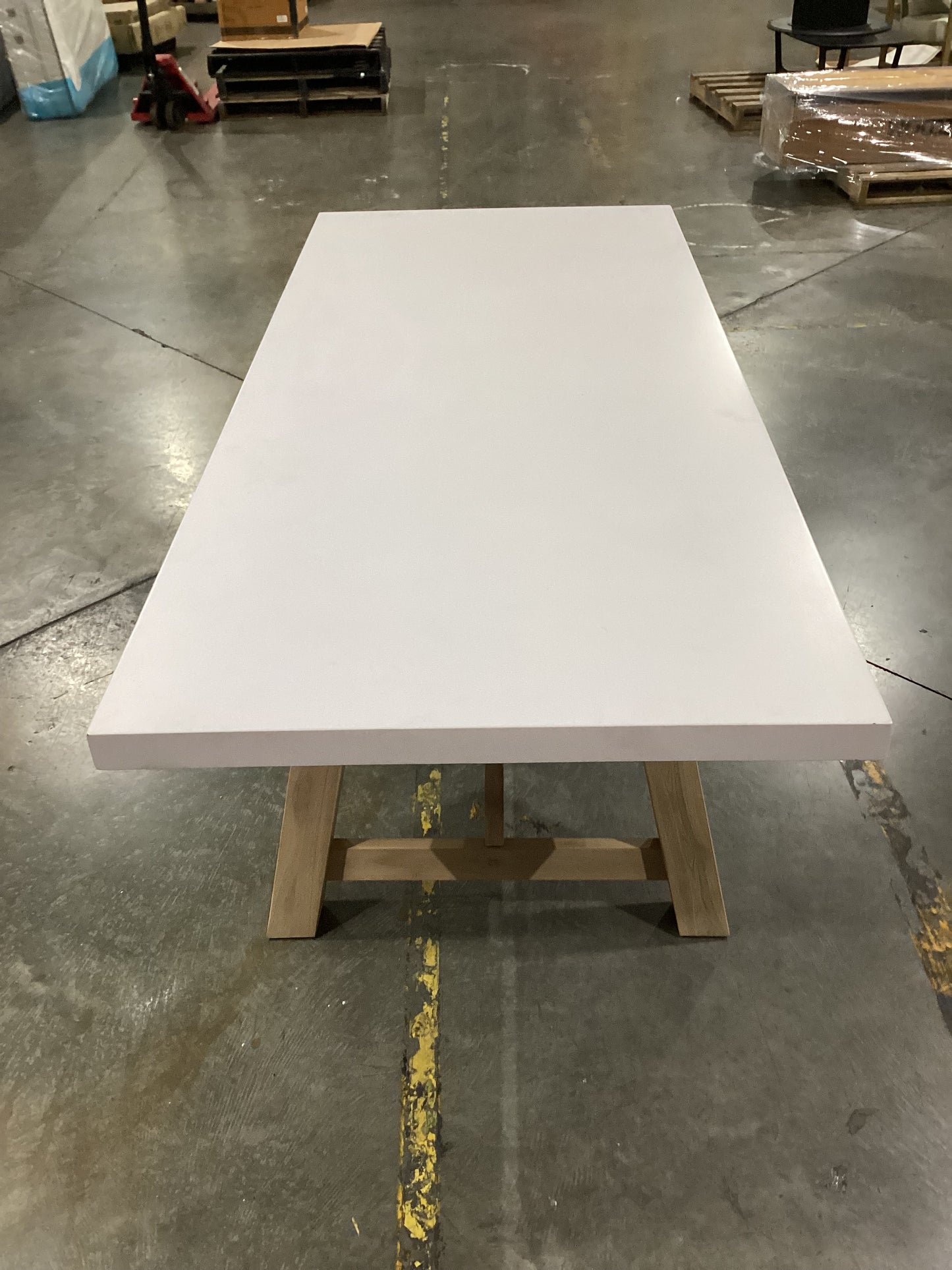 NSW CLN10780 Havelock Dining Table 230cm Concrete White