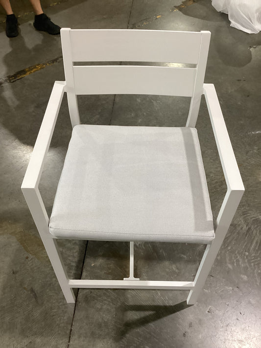 NSW CLN11545 Ataman Outdoor Bar Stool aluminium Off White