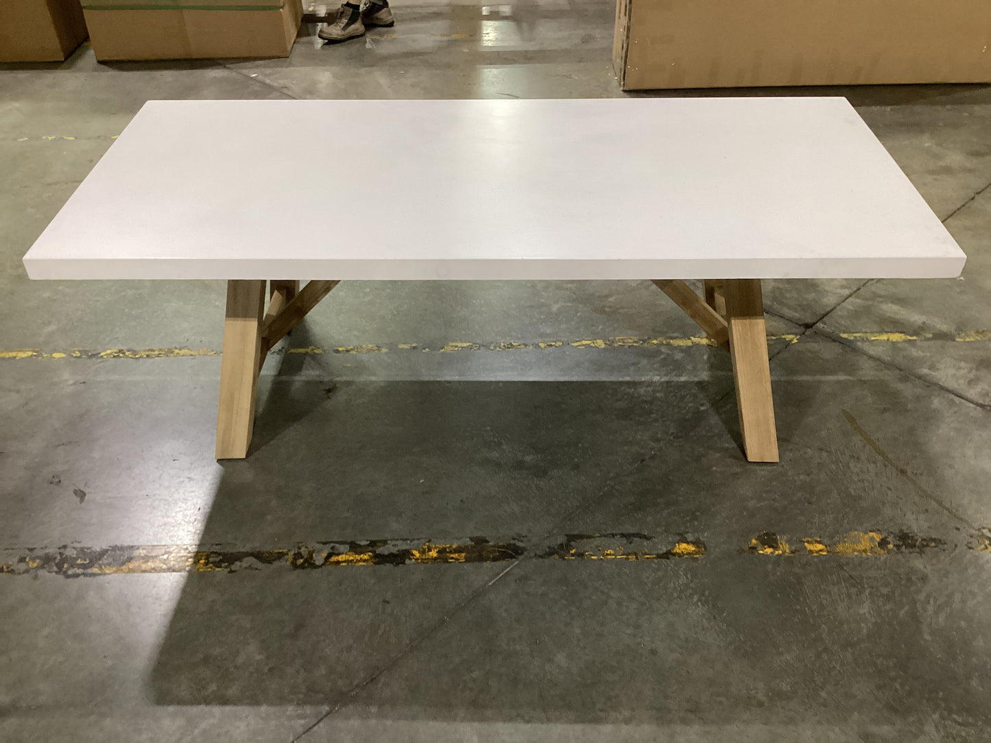 NSW CLN10780 Havelock Dining Table 230cm Concrete White