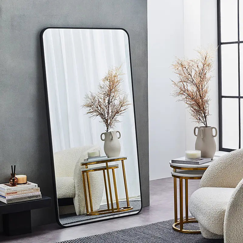 VICDC CLV20234 Tatum Floor Mirror 90x175cm Black