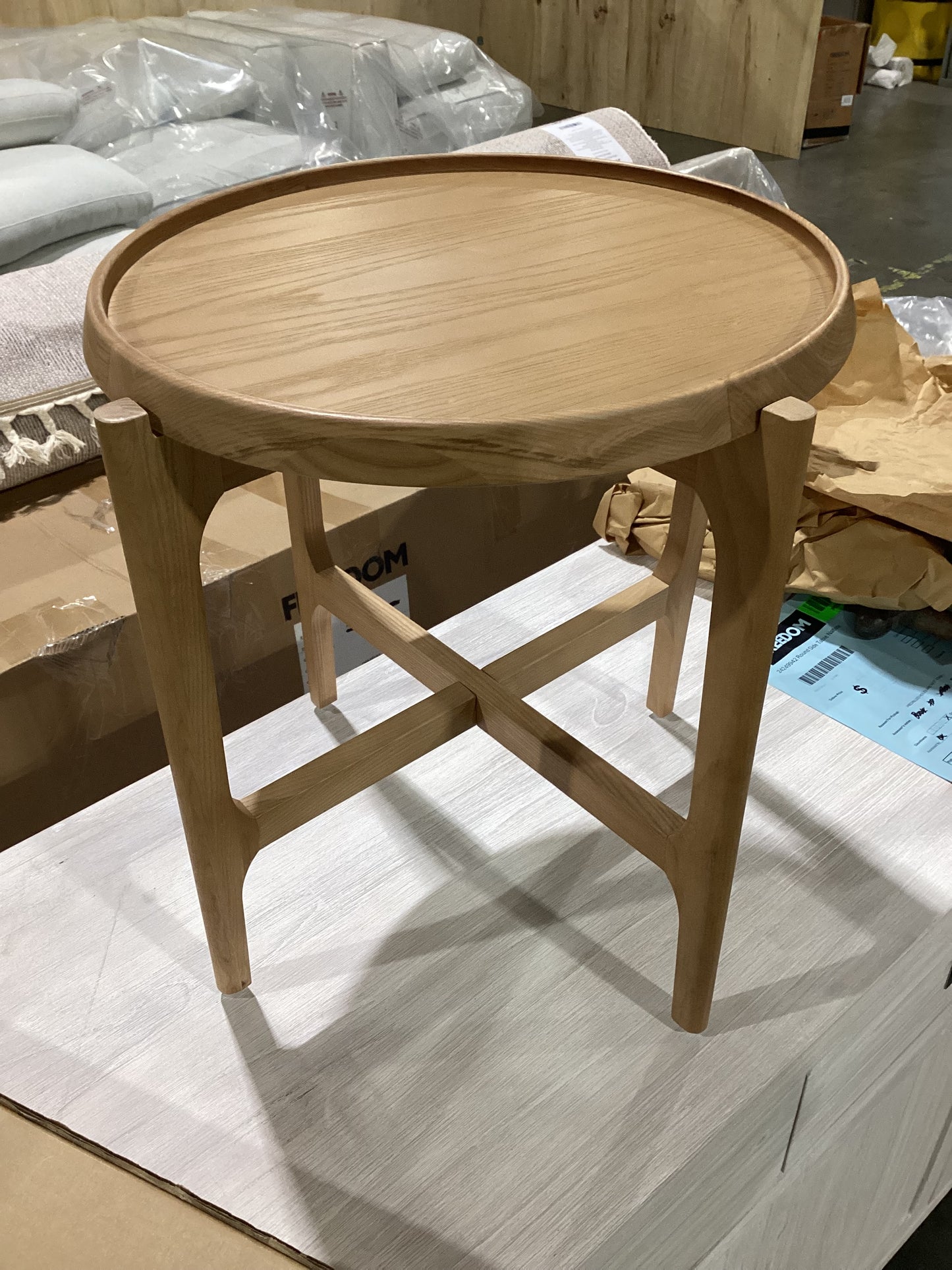 NSW PRN20283 Round Side Table Natural