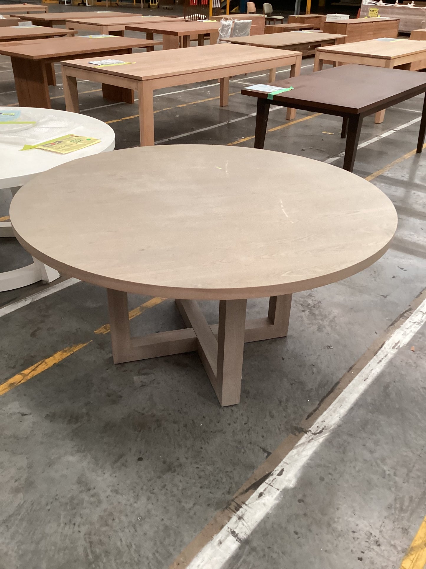 NSW MT24553 Cove II Dining Table 150cm Dia Washed Ash
