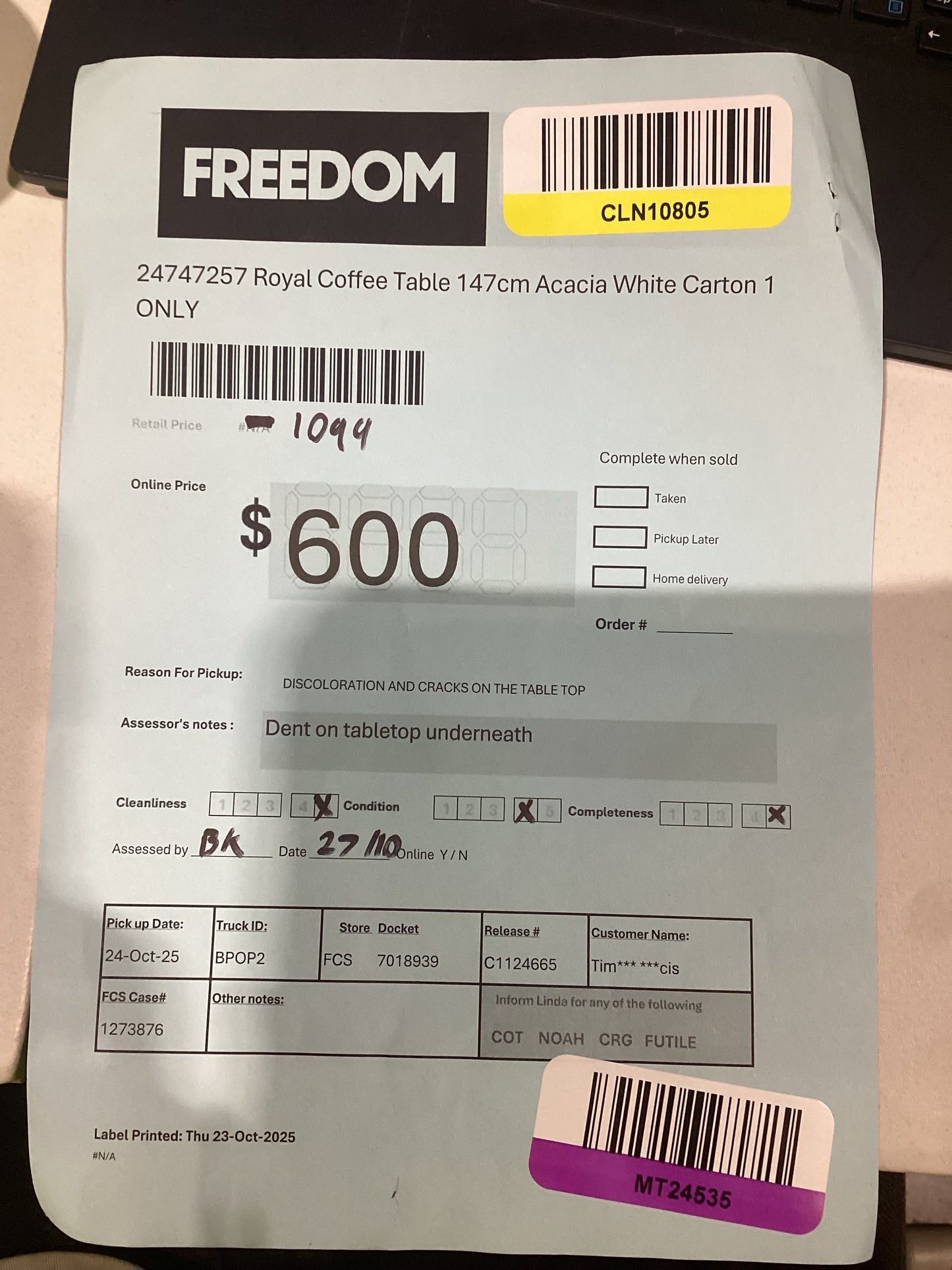 NSW MT24535 Royal Coffee Table