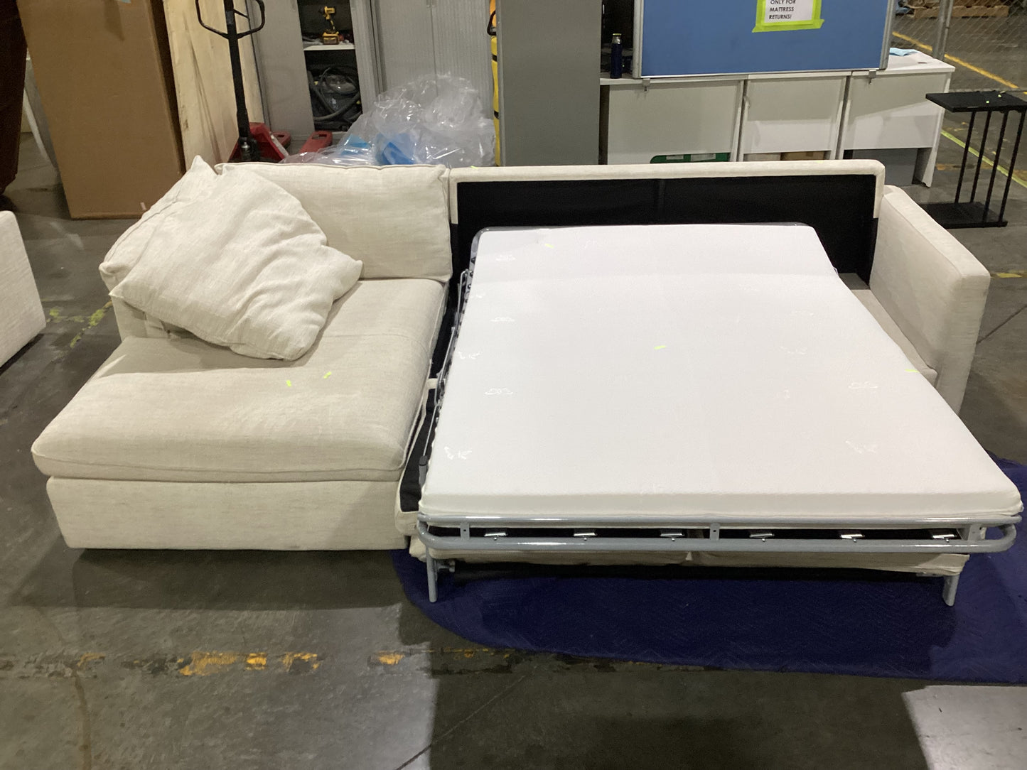 NSW MT24520 Sorrento Modular Sofa Bed 3S RAF + LAF Chaie Alpha Natural