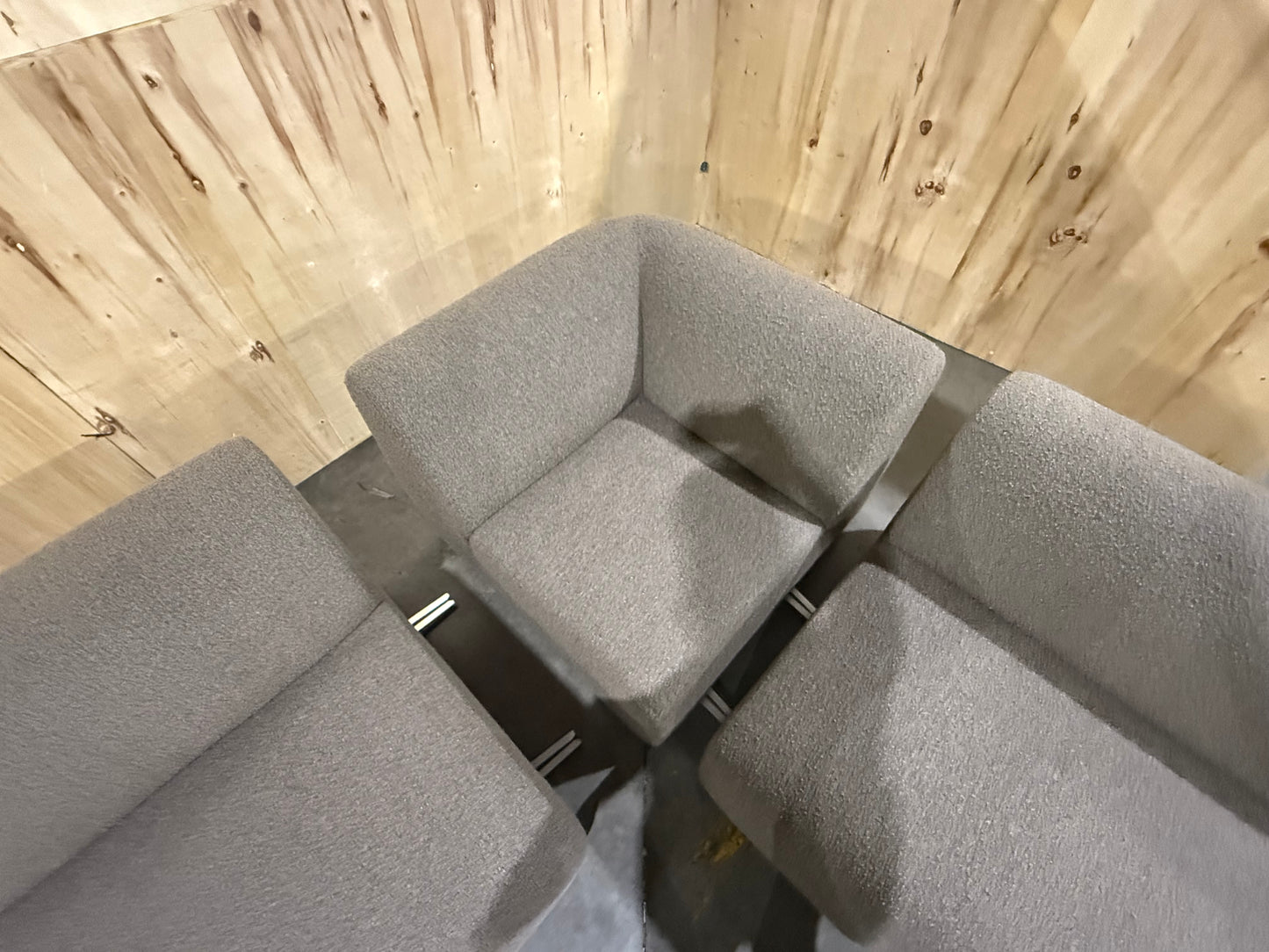 NSW MT24558 Zepplyn Modular 1s RAF+2 Armless 1s+Corner+ 1s LAF Jacquard Bocule Coffee