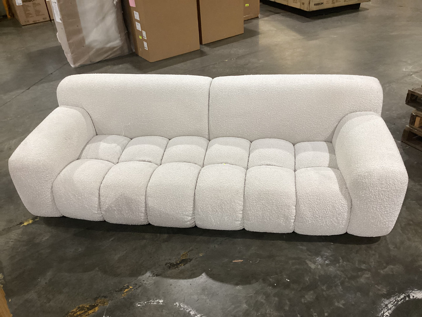 NSW CLN10807 Aero Sofa 3S Jacquard Boucle Cream