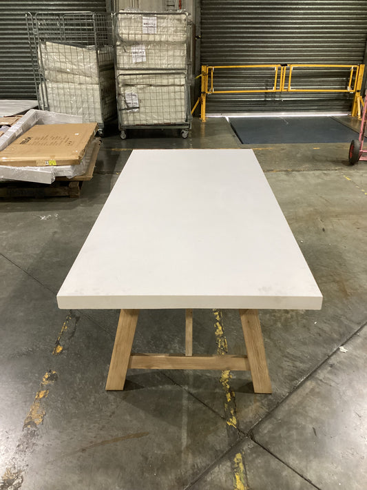 NSW CLN10780 Havelock Dining Table 230cm Concrete White