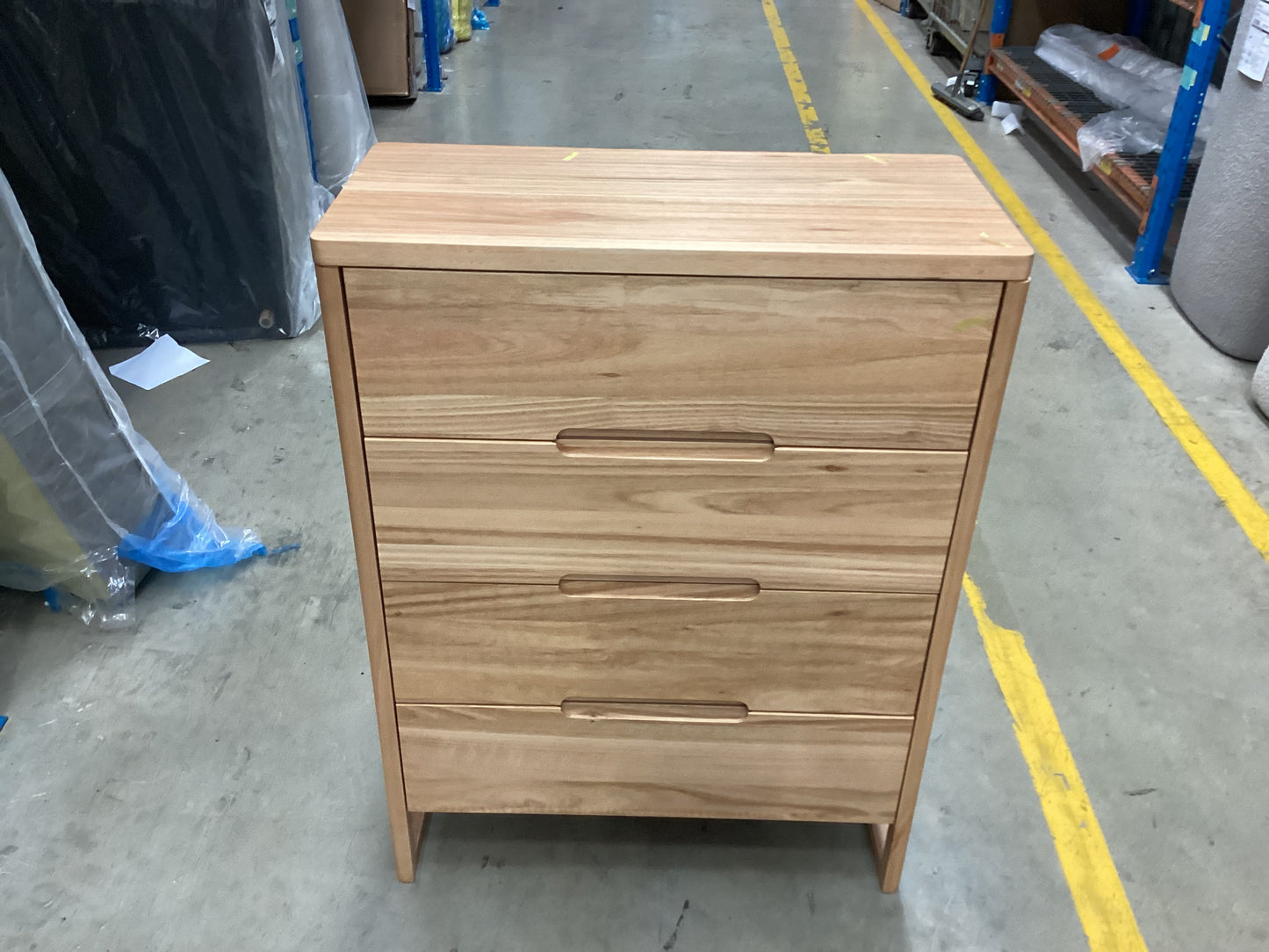 QLD QRS23058 Klara Tallboy 4 Drawer  Natural