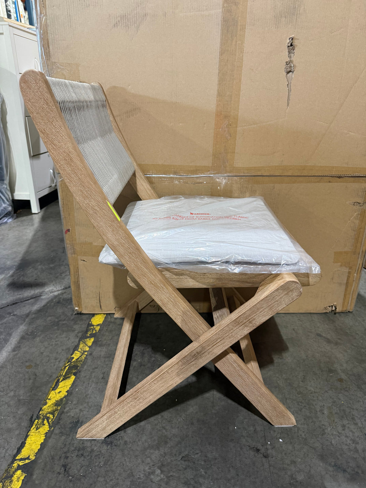 NSW CLN21003 Marlo Outdoor Bistro Folding Chair Natural Set of 2