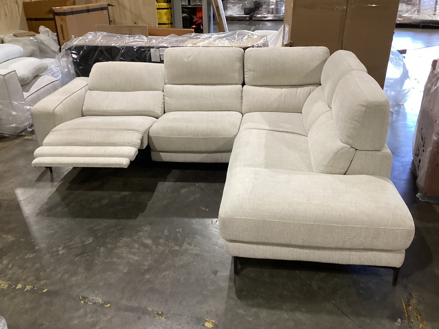 NSW MT24515 Connery Recliner Modular Corner Terminal RAF+2.5S LAF Alvis Frost Grey (1 Motion)