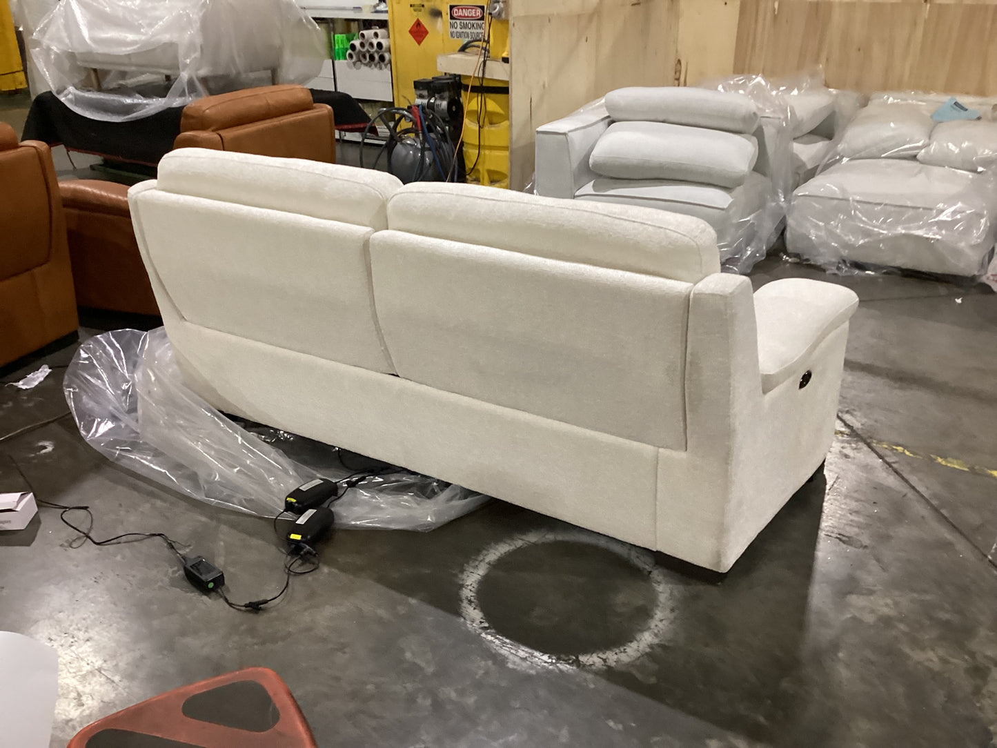 NSW CLN20986 Barret Battery Recliner Sofa 2.5S Chloe Ivory (2 Motion)