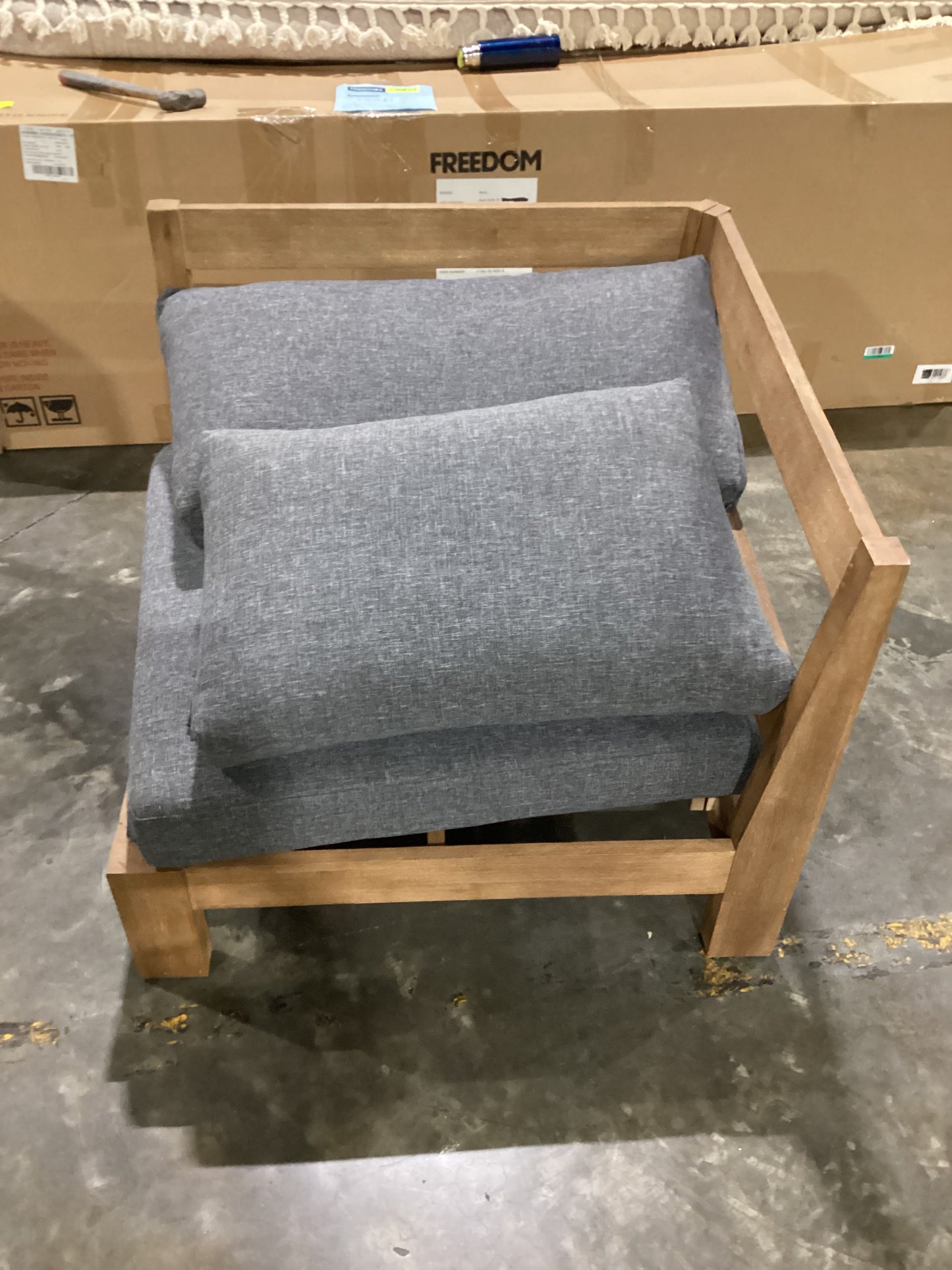 NSW CLN21000 Cannes Outdoor Modular Corner Acacia Charcoal