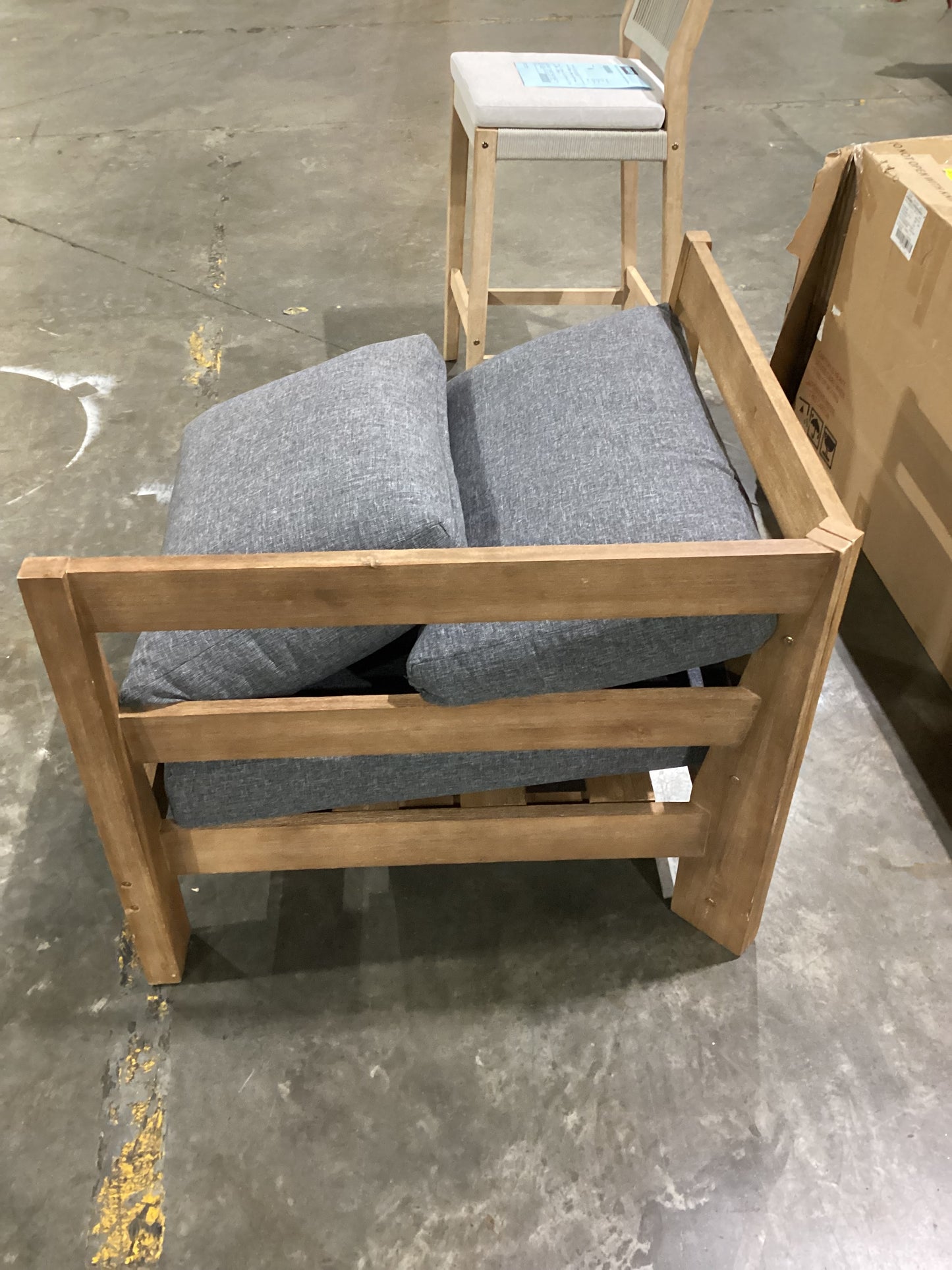 NSW CLN21000 Cannes Outdoor Modular Corner Acacia Charcoal