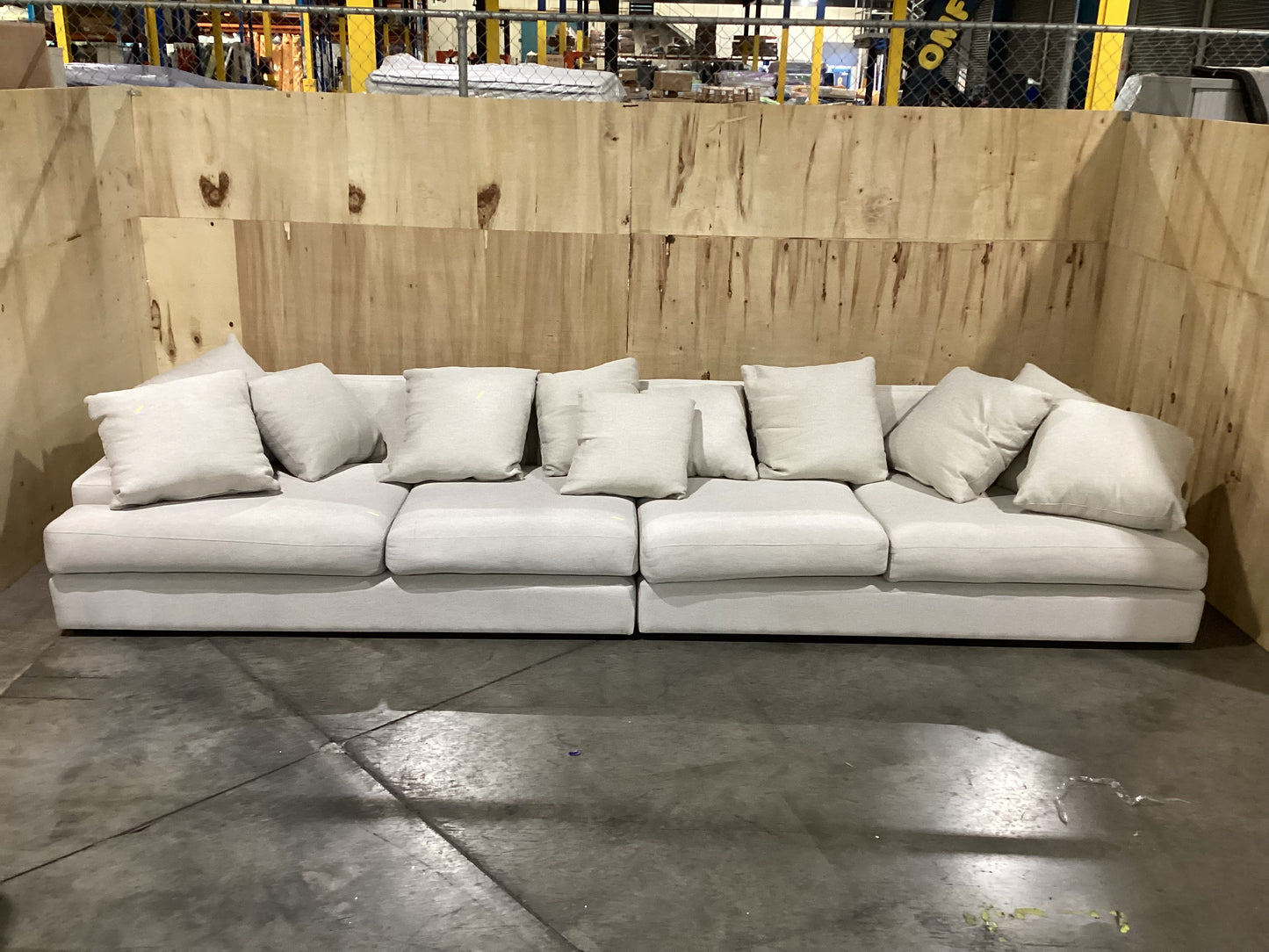 NSW MT24523 Noosa Deep Modular Sofa 3S RAF+3S LAF Carrick Snow