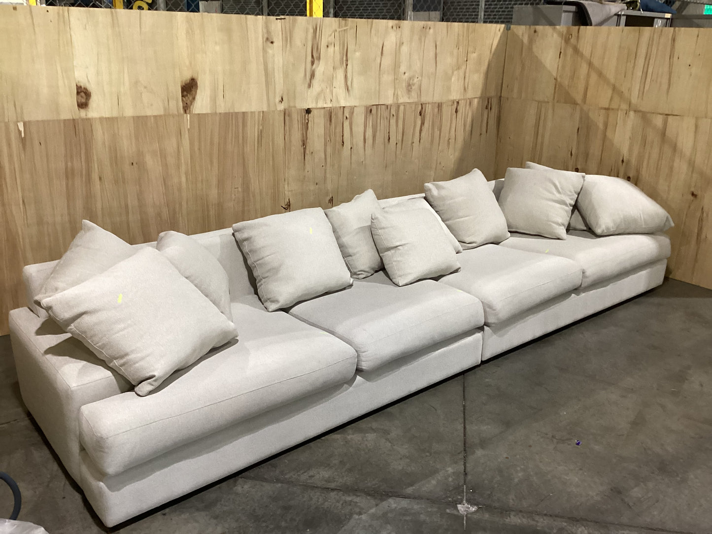 NSW MT24523 Noosa Deep Modular Sofa 3S RAF+3S LAF Carrick Snow