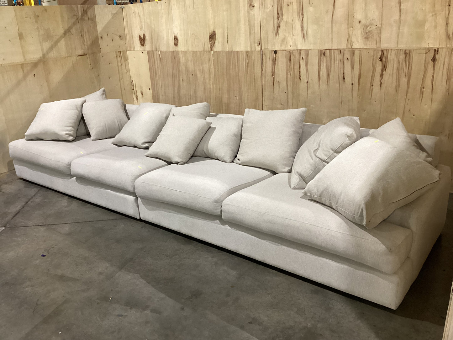 NSW MT24523 Noosa Deep Modular Sofa 3S RAF+3S LAF Carrick Snow