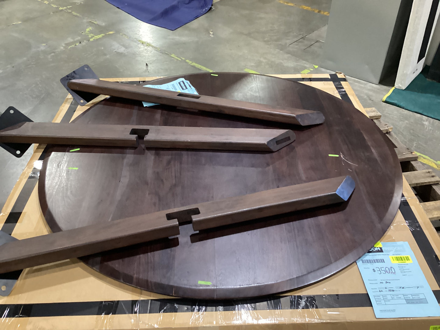 NSW MT24524 Axel Dining Table 160cm Dia Brown