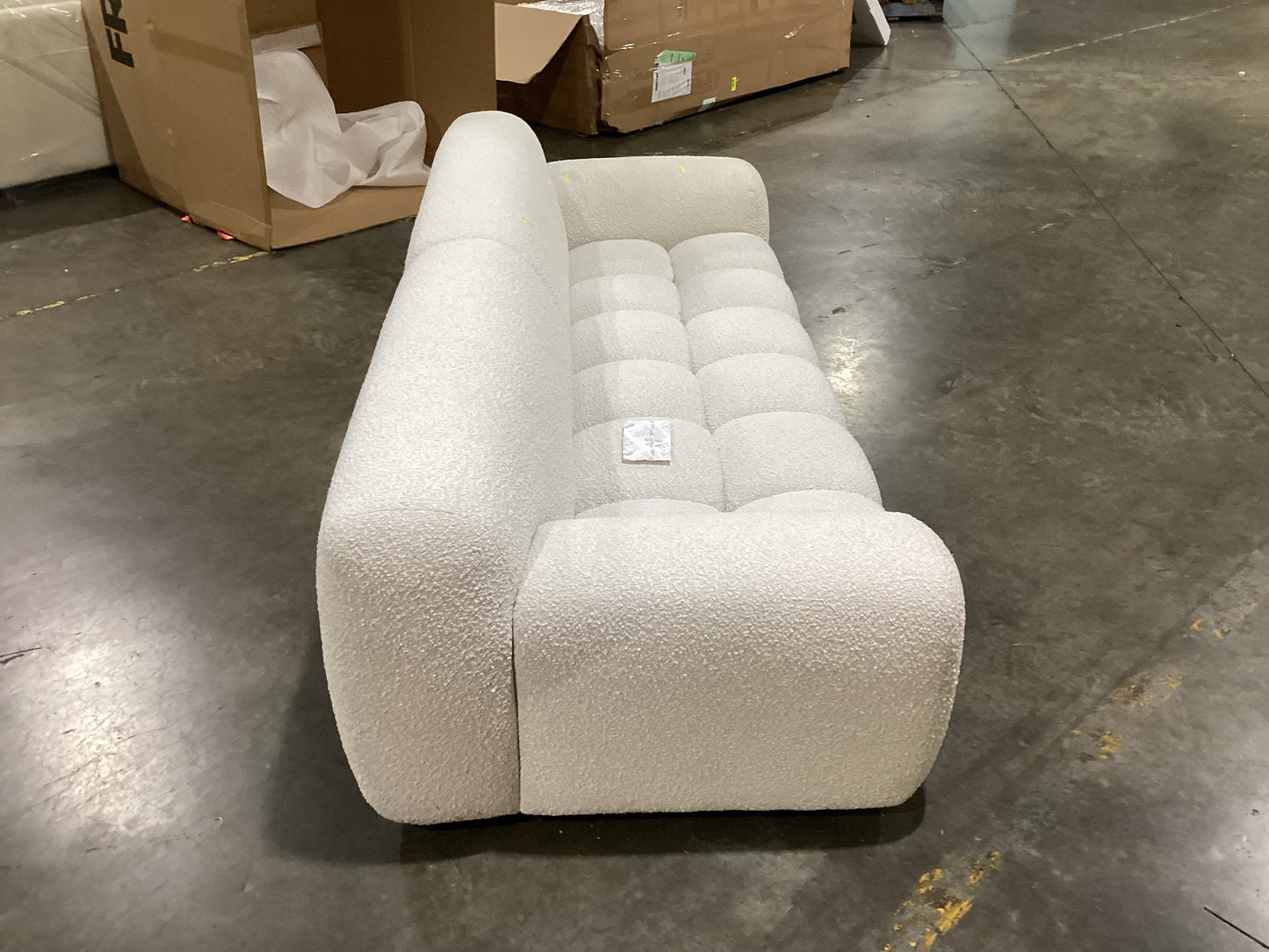 NSW CLN10744 Aero Sofa 3S Jacquard Boucle Cream