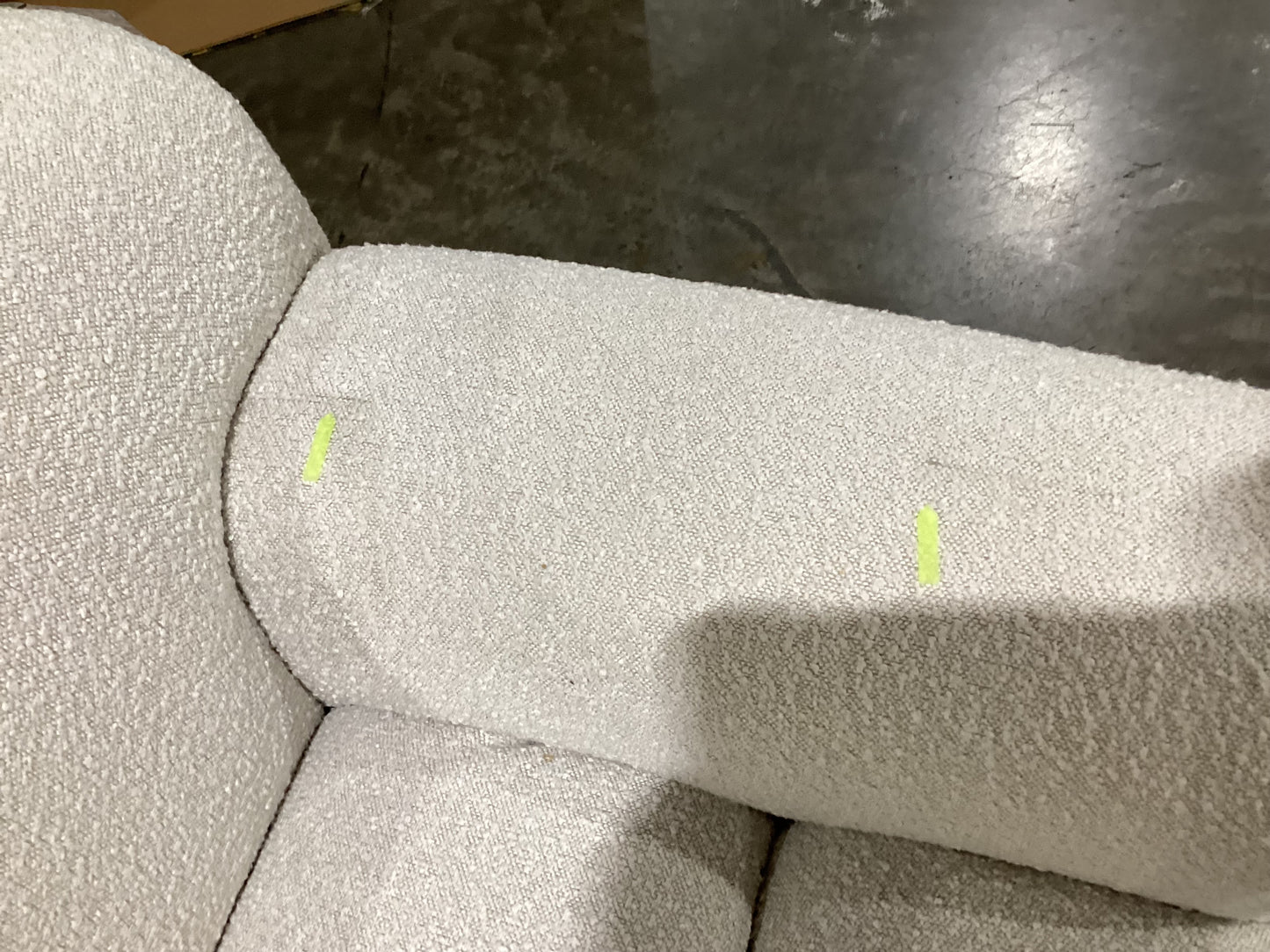 NSW CLN10744 Aero Sofa 3S Jacquard Boucle Cream