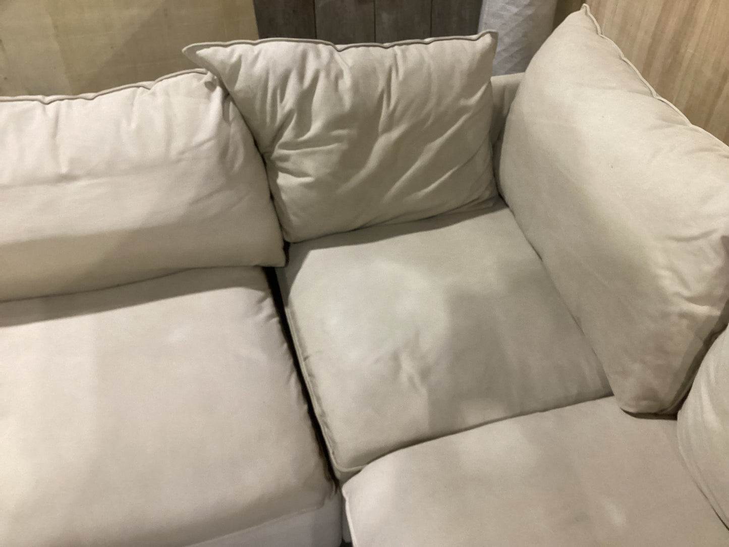 NSW MT24528 Sorrento Modular 2x Armless 1.5S+Ottoman+RAF 1.5S+Corner Washed Canvas Stone