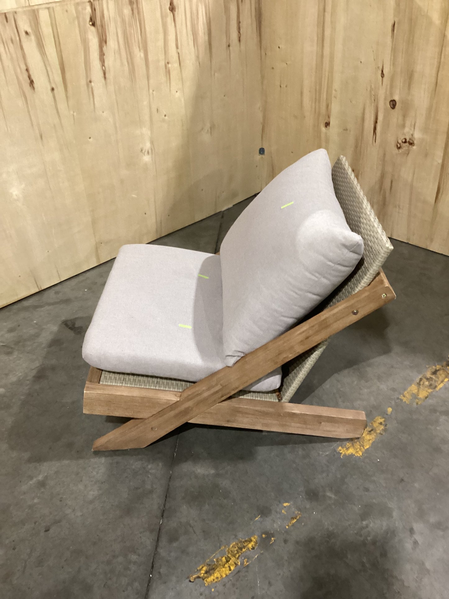 NSW CLN10762 Manly Outdoor Chair Armless Acacia Natural