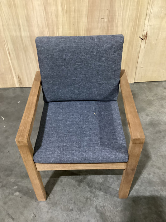 NSW CLN10771 Cannes Outdoor Dining Chair Acacia Charcoal MKII