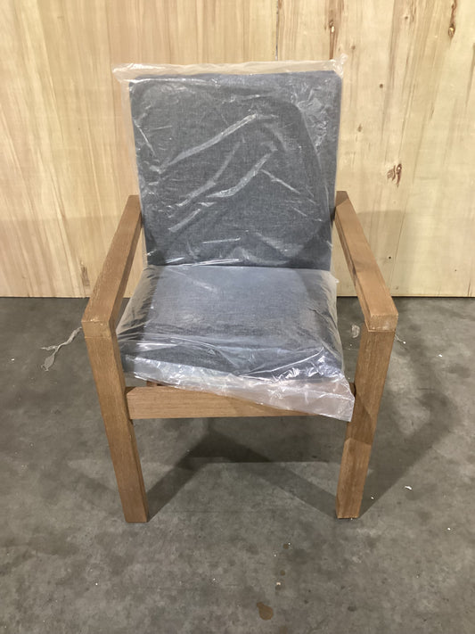 NSW CLN10791 Cannes Outdoor Dining Chair Acacia Charcoal MKII