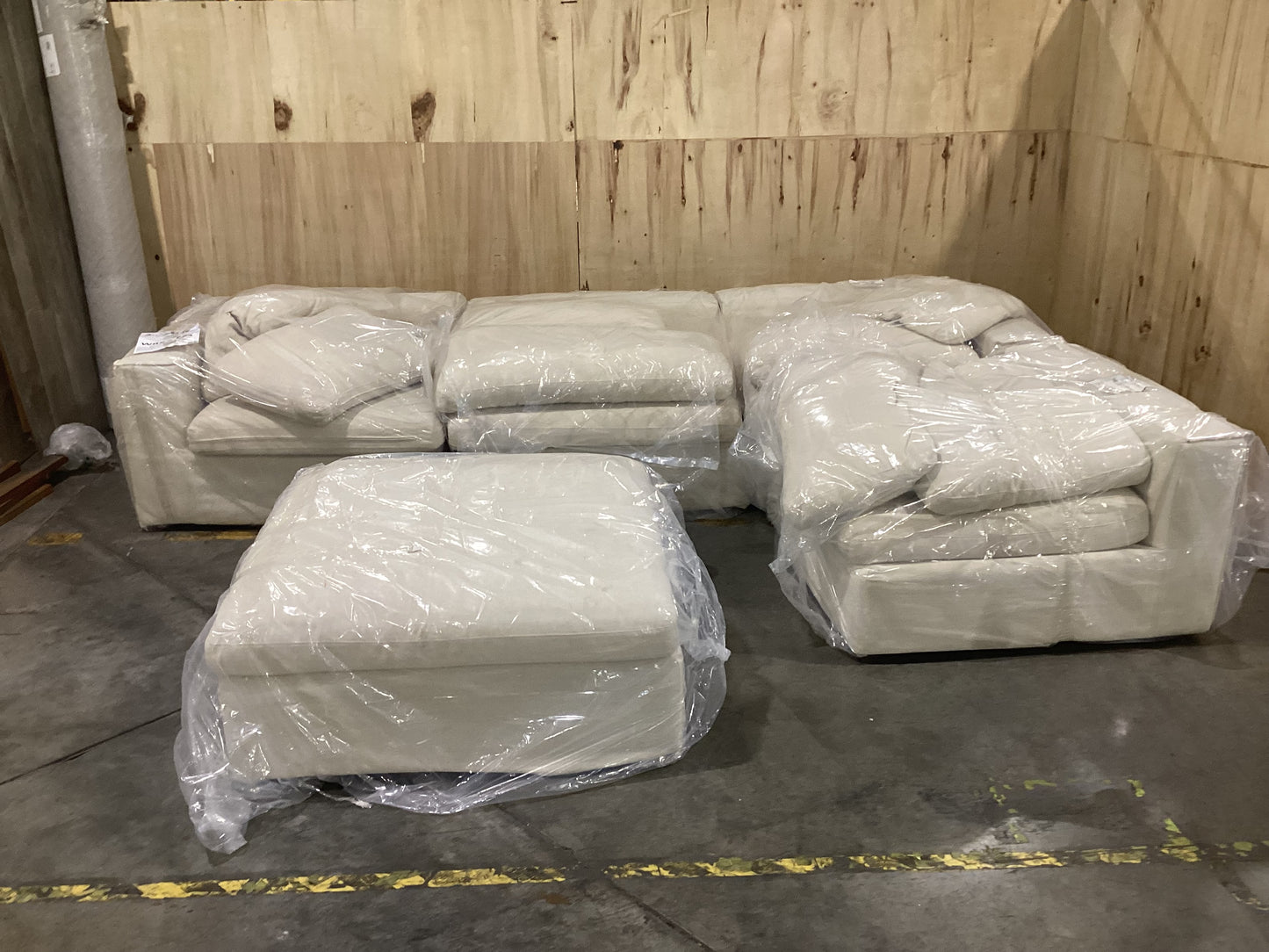 NSW MT24532 Salsie MK II Modular 2*Corner+2*Armless+Ottoman Dalton Natural