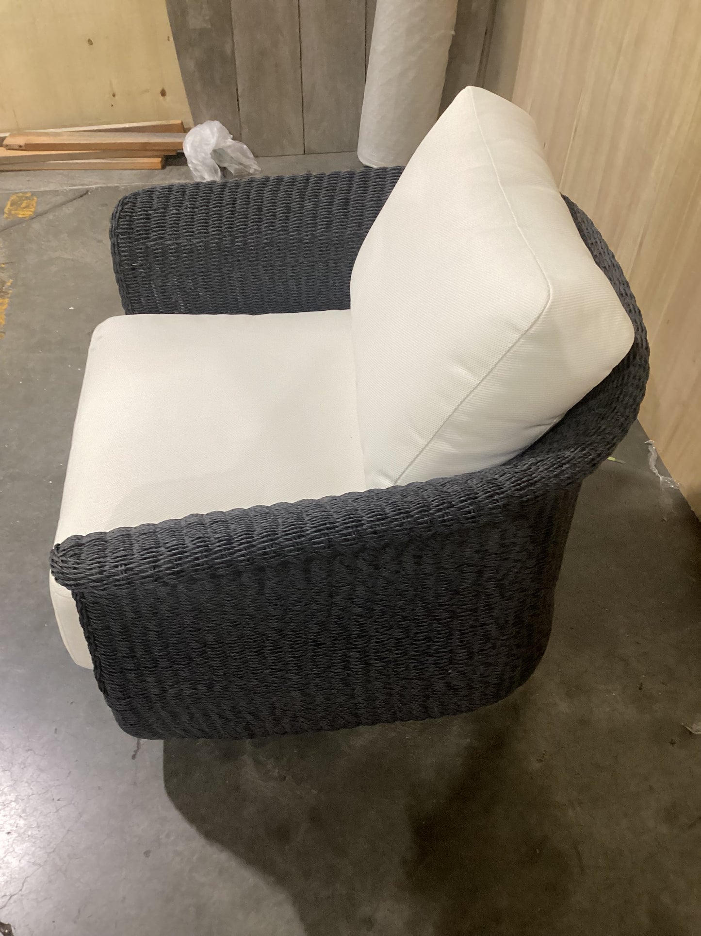 NSW PRN20315 Sonata Outdoor Armchair Wicker Olefin Black