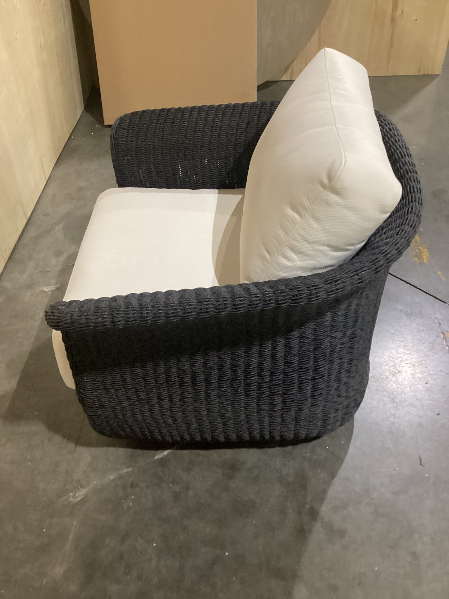 NSW PRN20315 Sonata Outdoor Armchair Wicker Olefin Black