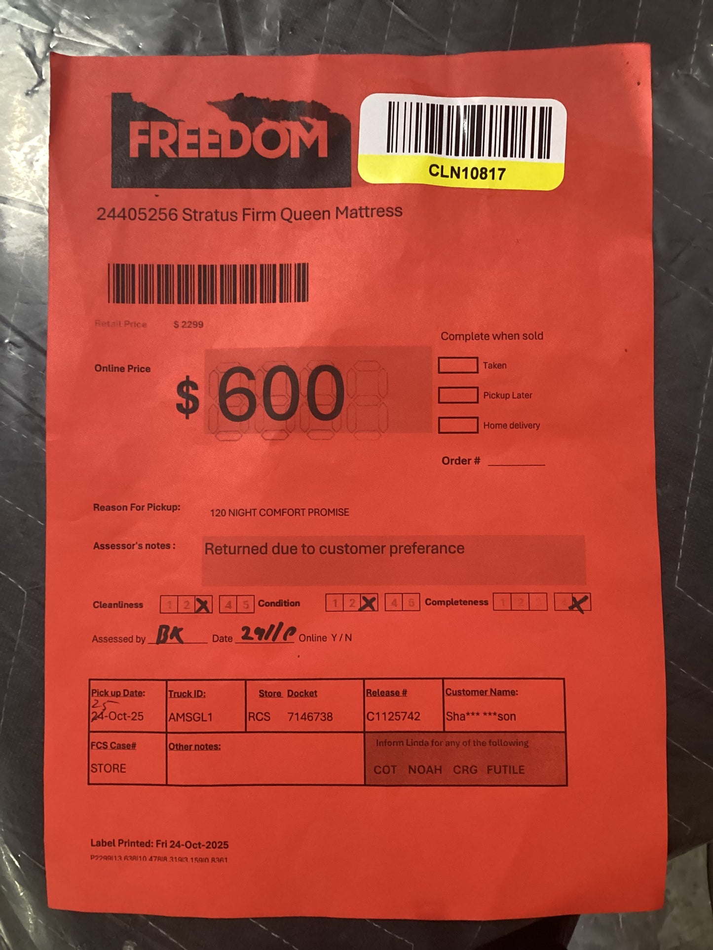 NSW CLN10817 Stratus Firm Queen Mattress