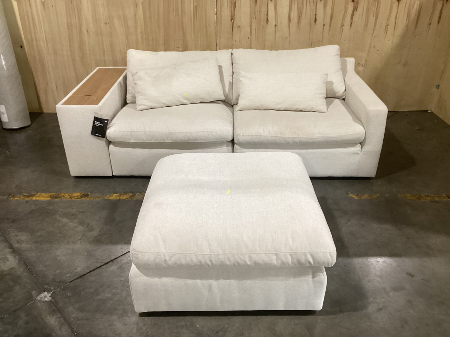 NSW MT24537 Loft Modular 1.5S RAF+Ottoman+Storage Rmrest + Armless 1.5S LAF Sancy Ivory (Copy)