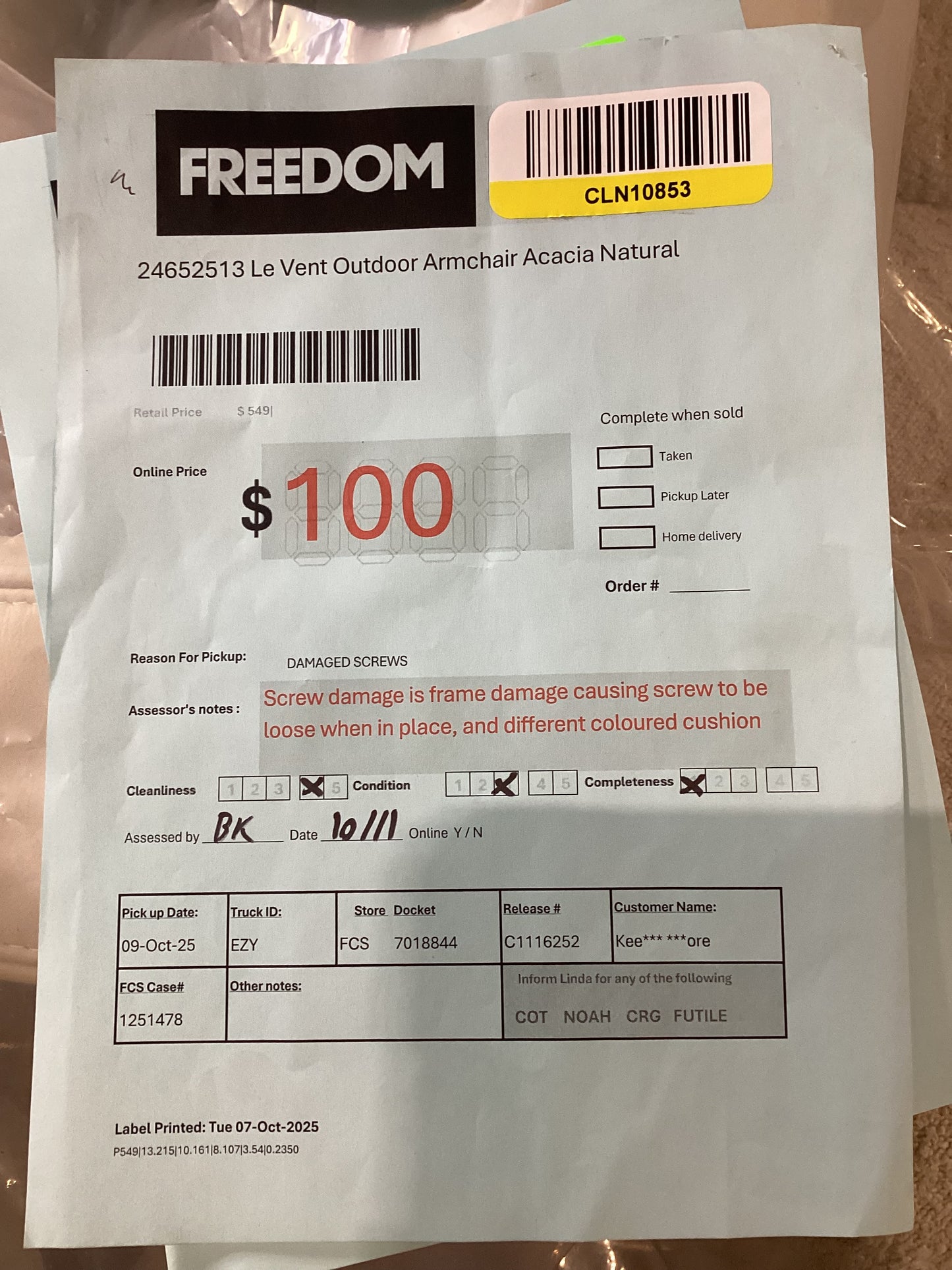 NSW CLN10853 Le Vent Outdoor Armchair Acacia Natural