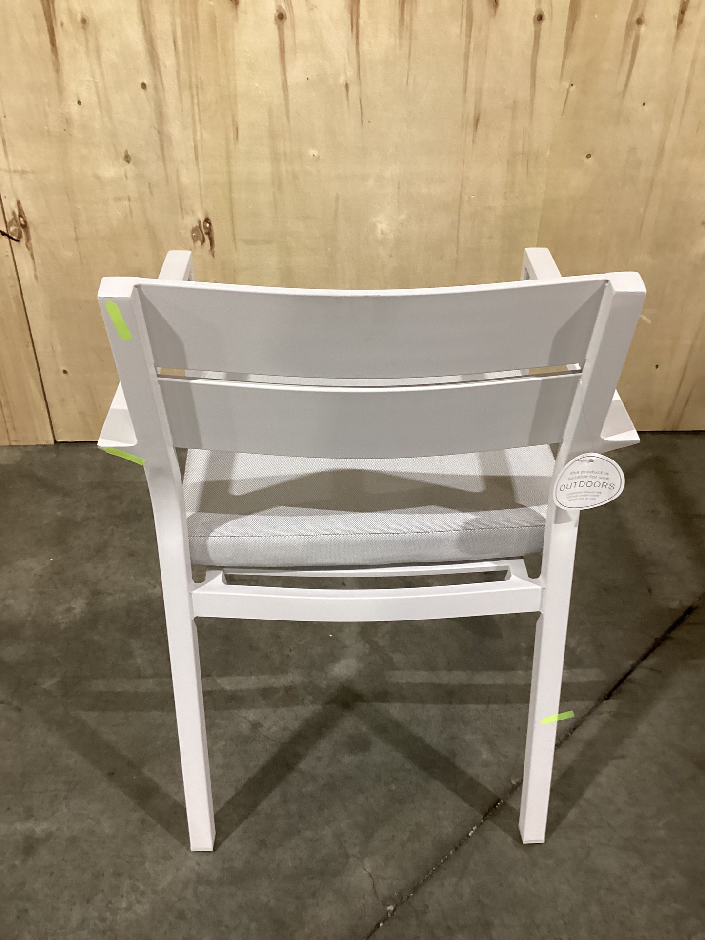NSW CLN10855 Ataman Outdoor Dining Chair Aluminium Off White