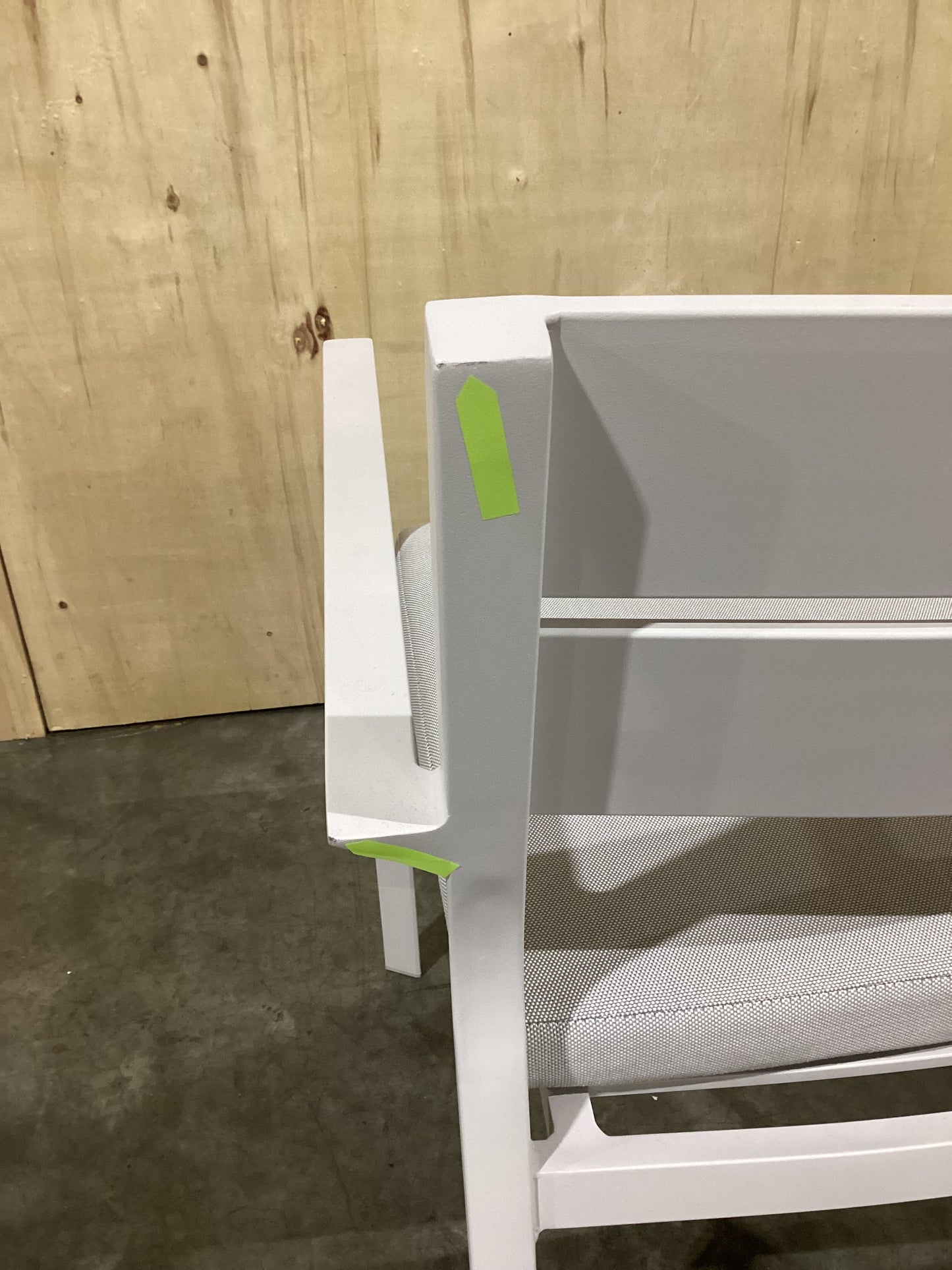 NSW CLN10855 Ataman Outdoor Dining Chair Aluminium Off White