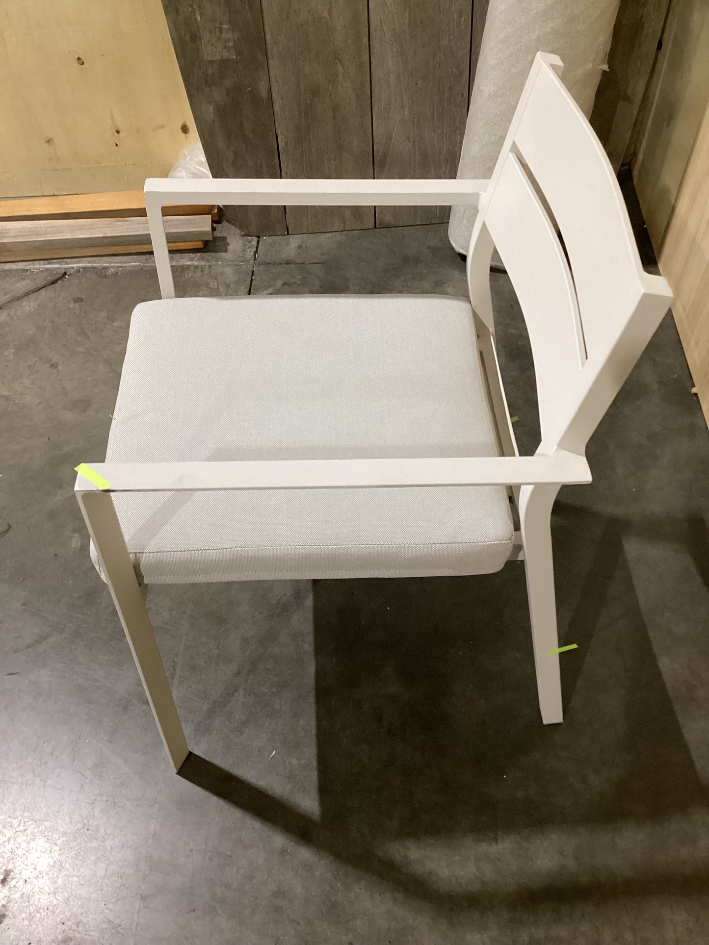 NSW CLN10854 Ataman Outdoor Dining Chair Aluminium Off White