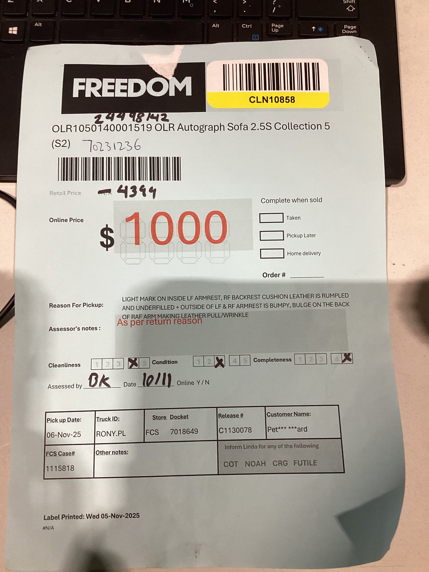 NSW CLN10858 Autograph Sofa 2.5S Collection 5